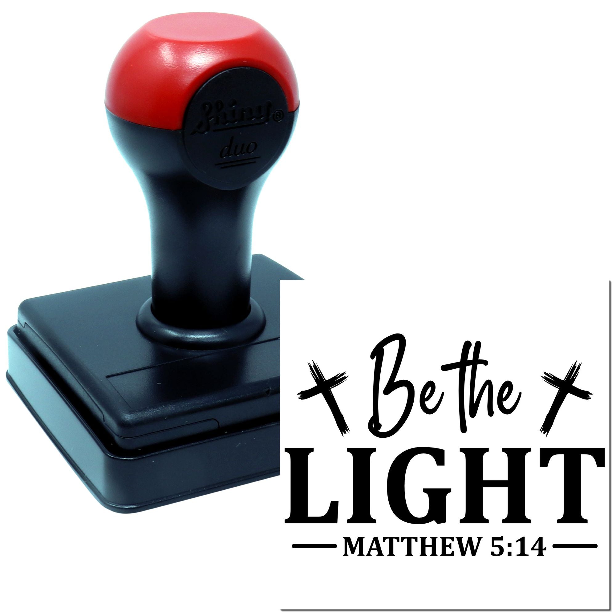 Duo Be The Light Inspirational Print Hand Stamp