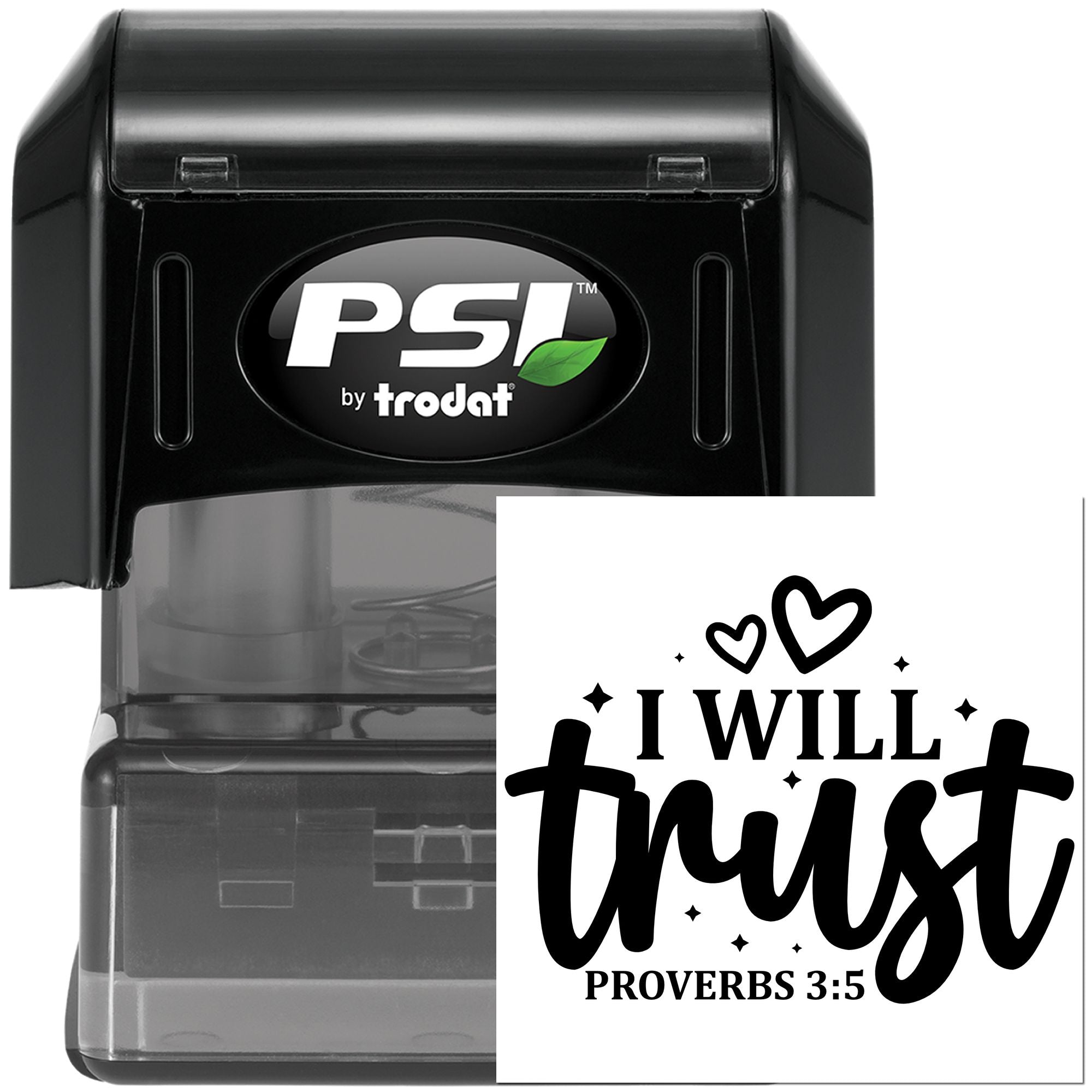 Pre-Inked I Will Trust Postcard Stamp