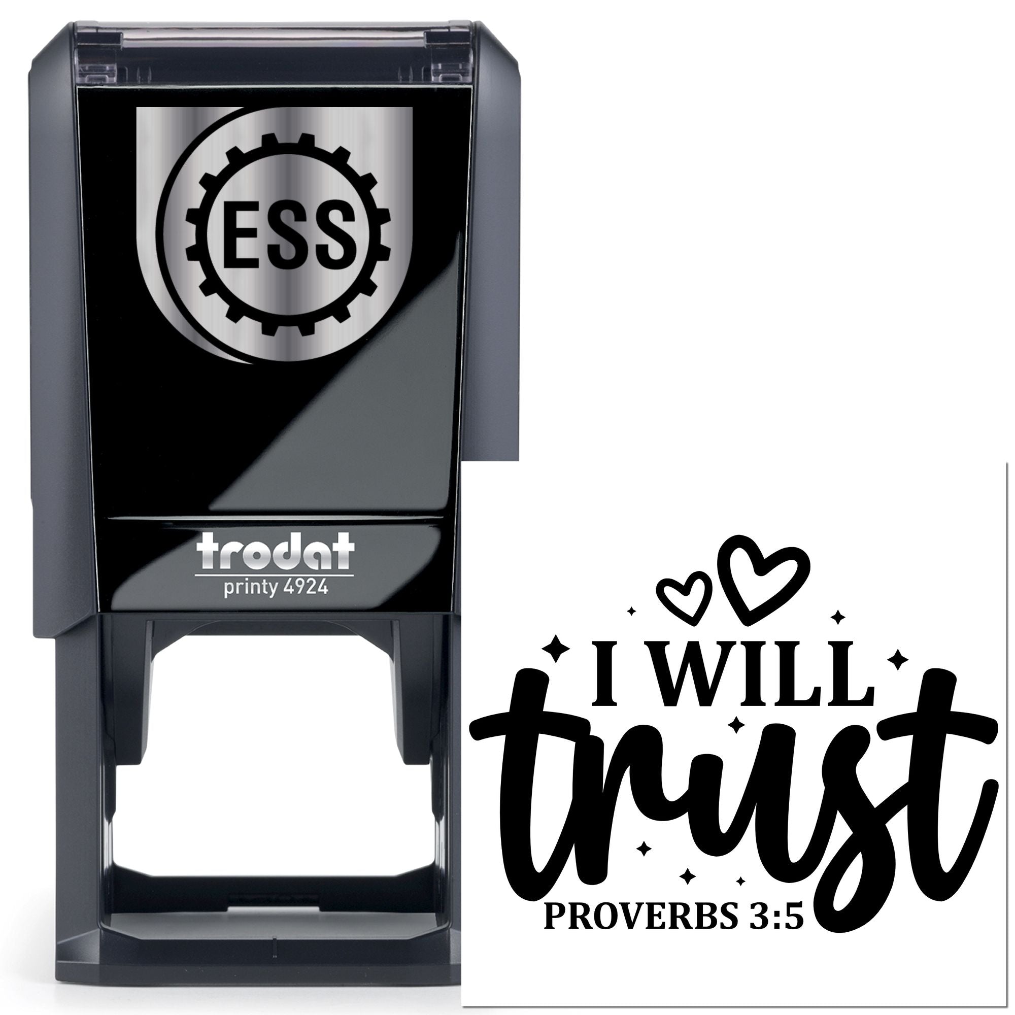 Self-Inking Faithful Trust Favor Tag Stamp