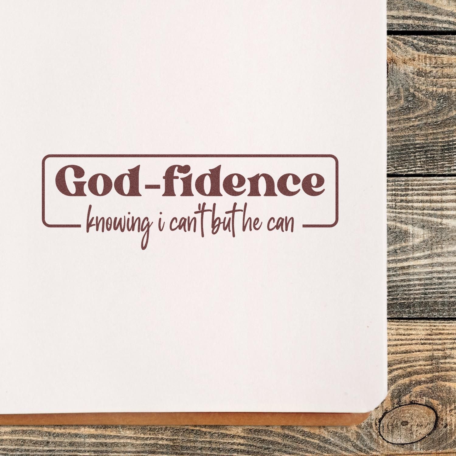 God-Driven Confidence Craft Rubber Stamp