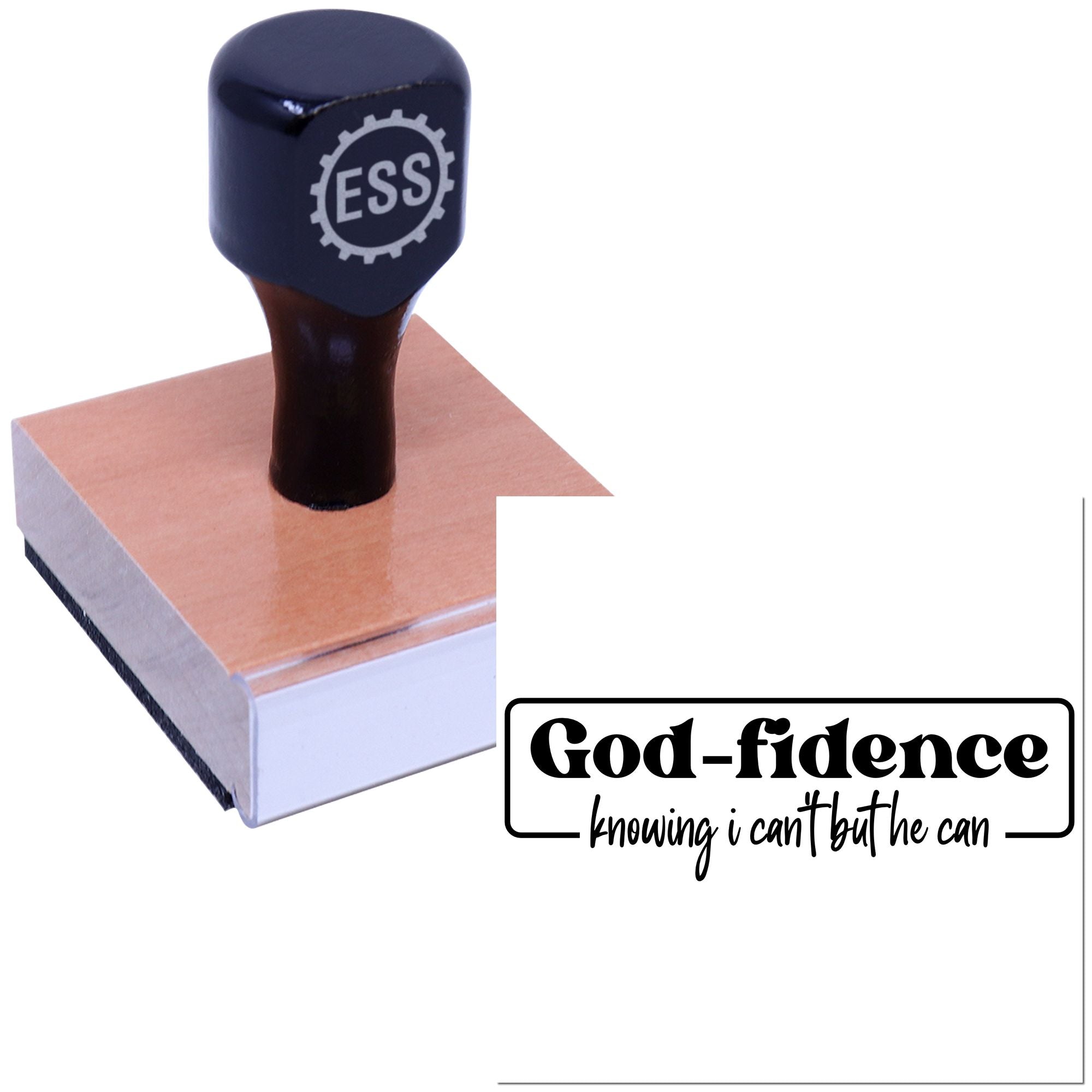 God-Driven Confidence Craft Rubber Stamp