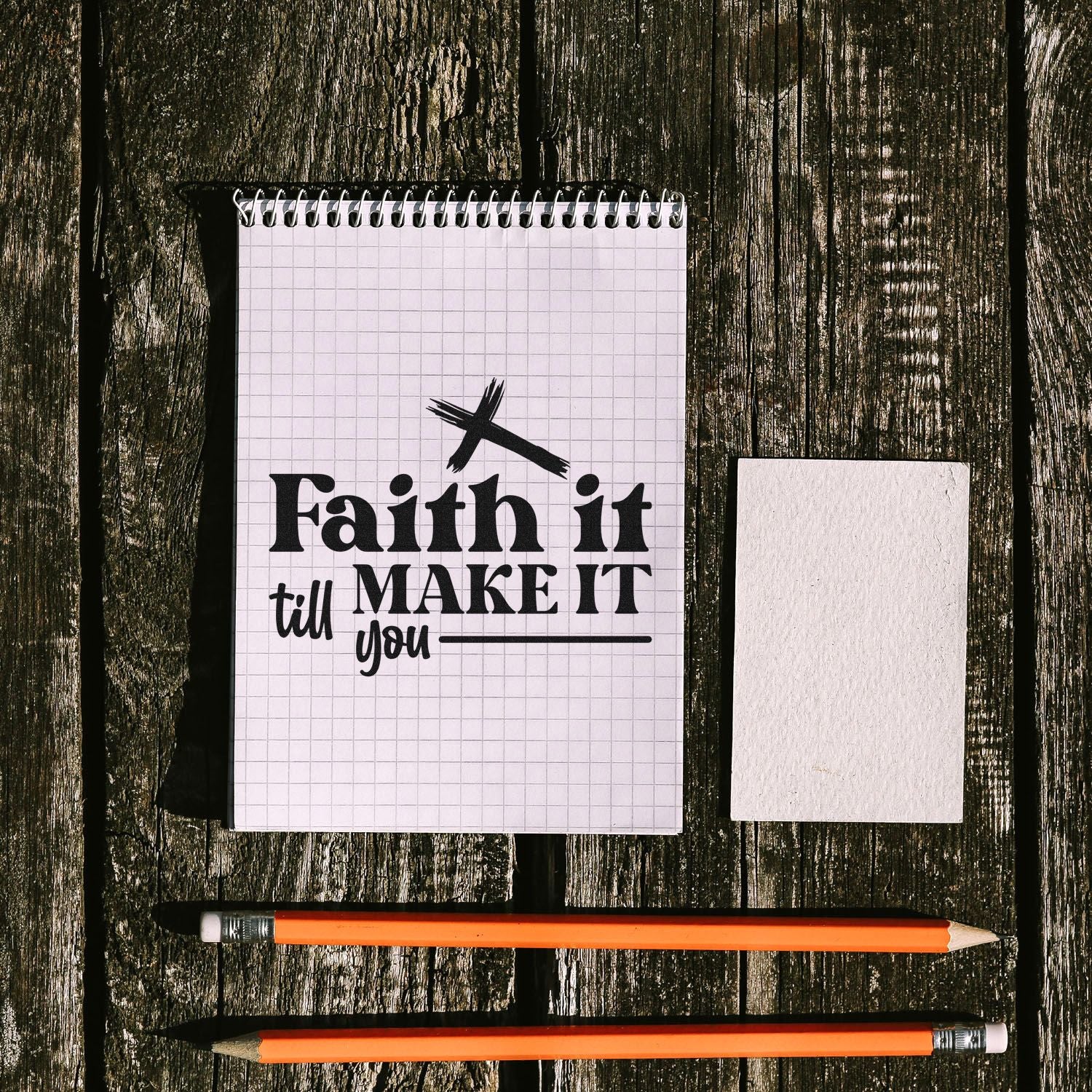 Faith Till Victory Scrapbooking Rubber Stamp