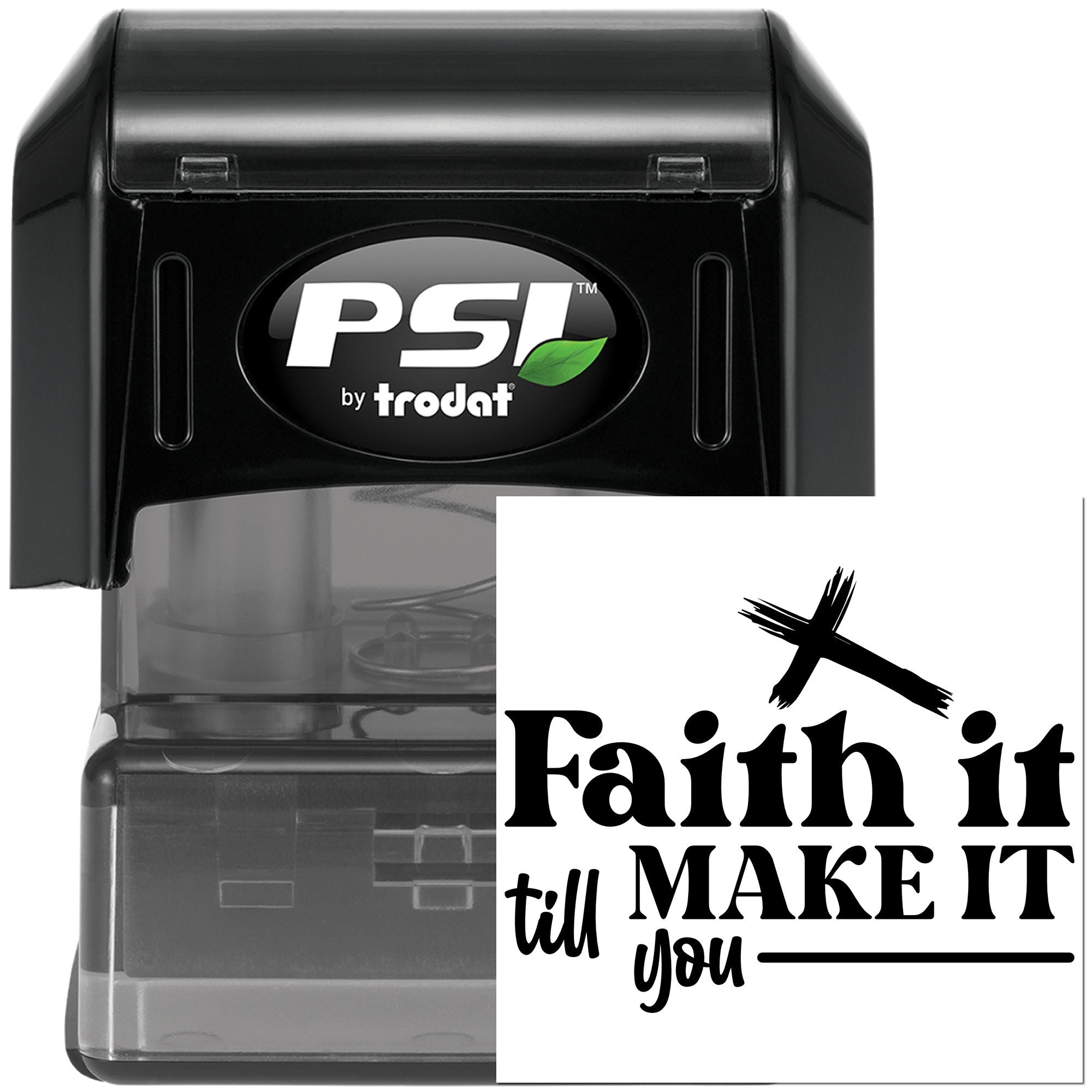 Pre-Inked Faith It Poster Party Favor Stamp