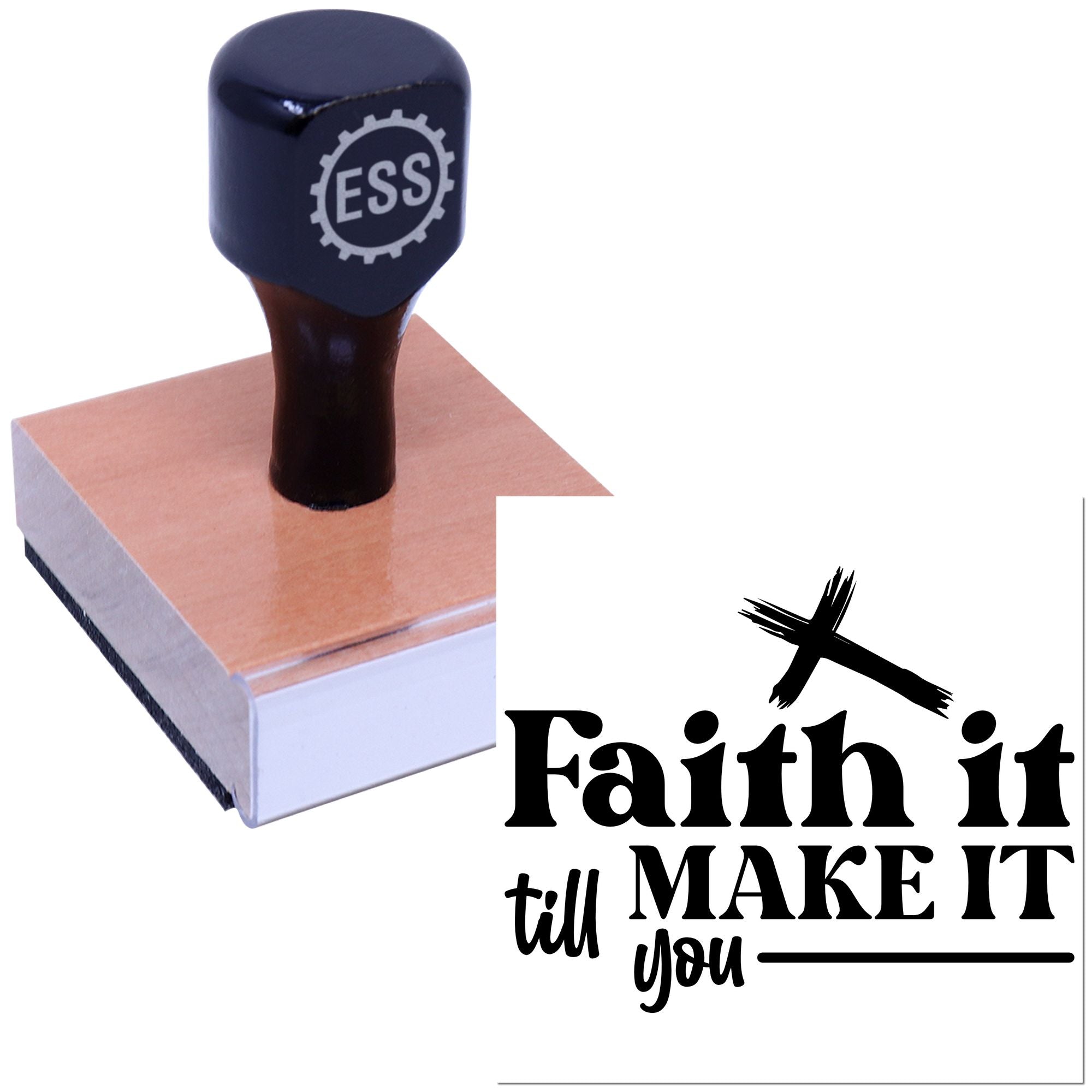 Faith Till Victory Scrapbooking Rubber Stamp