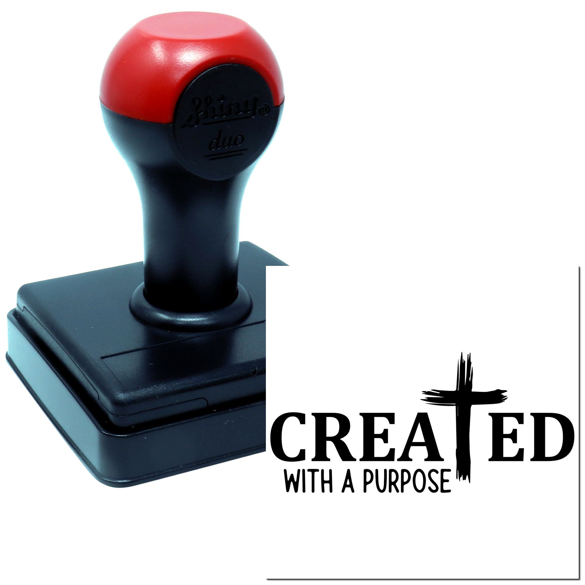 Duo Created With A Purpose Cross Hand Stamp