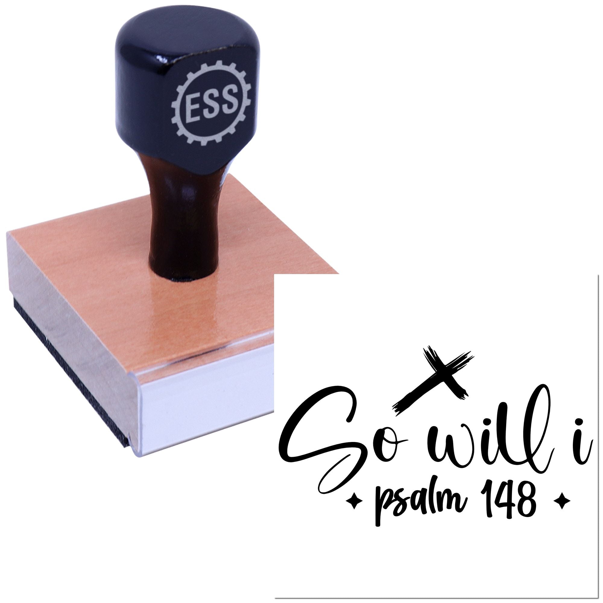 Psalm Inspired Faith Paper Craft Rubber Stamp