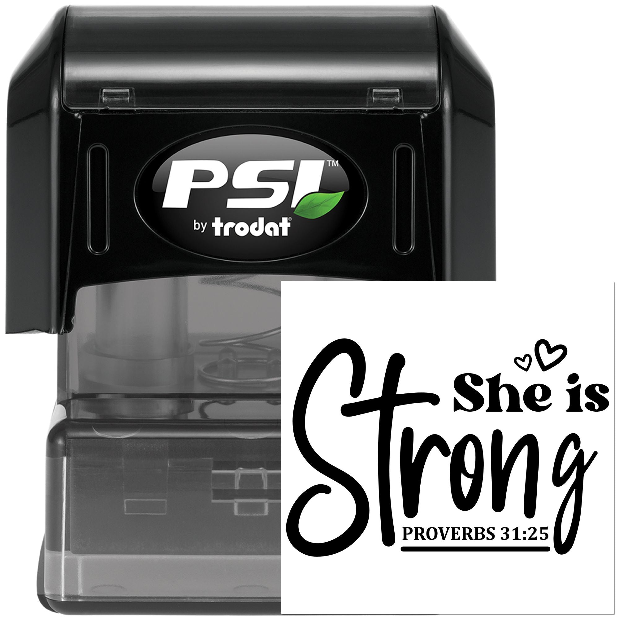 Pre-Inked She Is Strong Handcraft Stamp