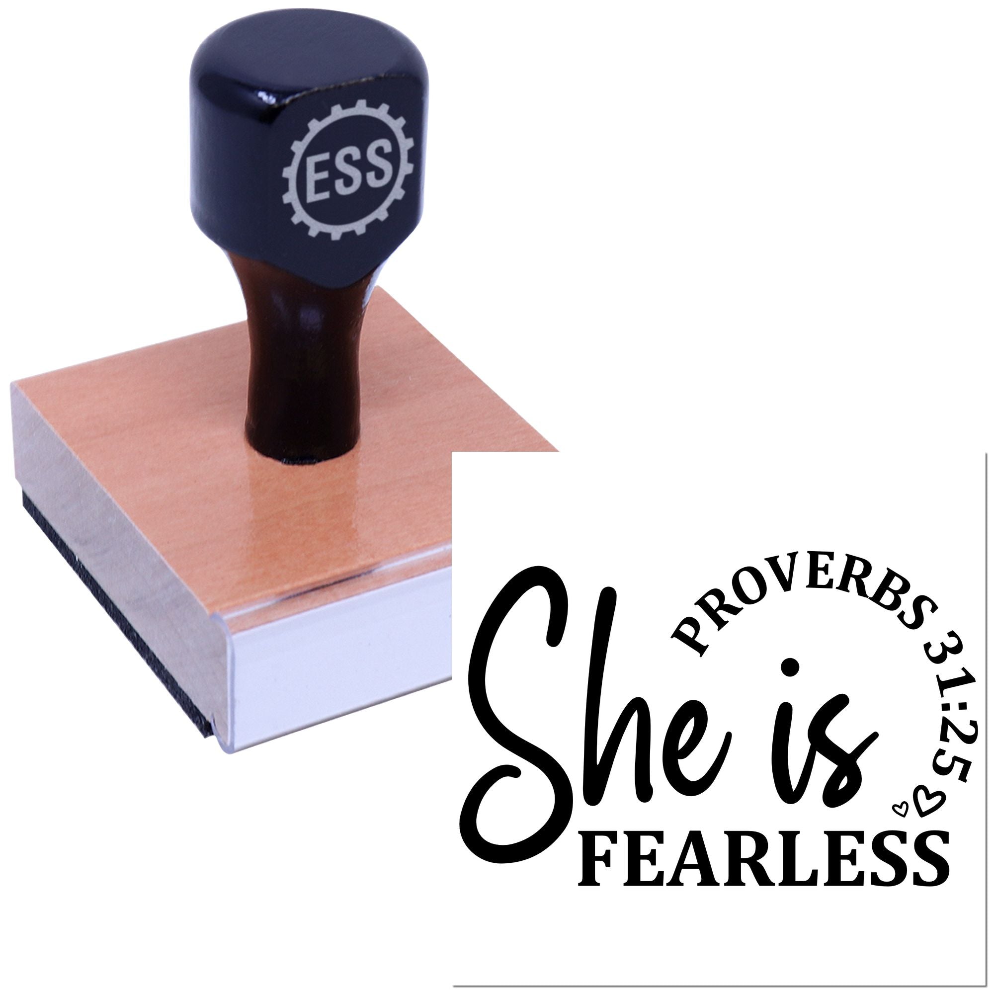 Bold Virtuous Woman Journaling Rubber Stamp