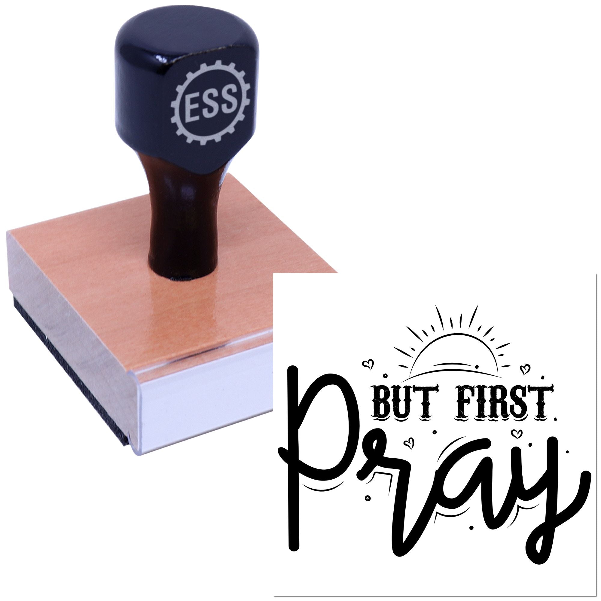 Navy ESS stamp and seal on copper-toned block, with black but first pray design preview