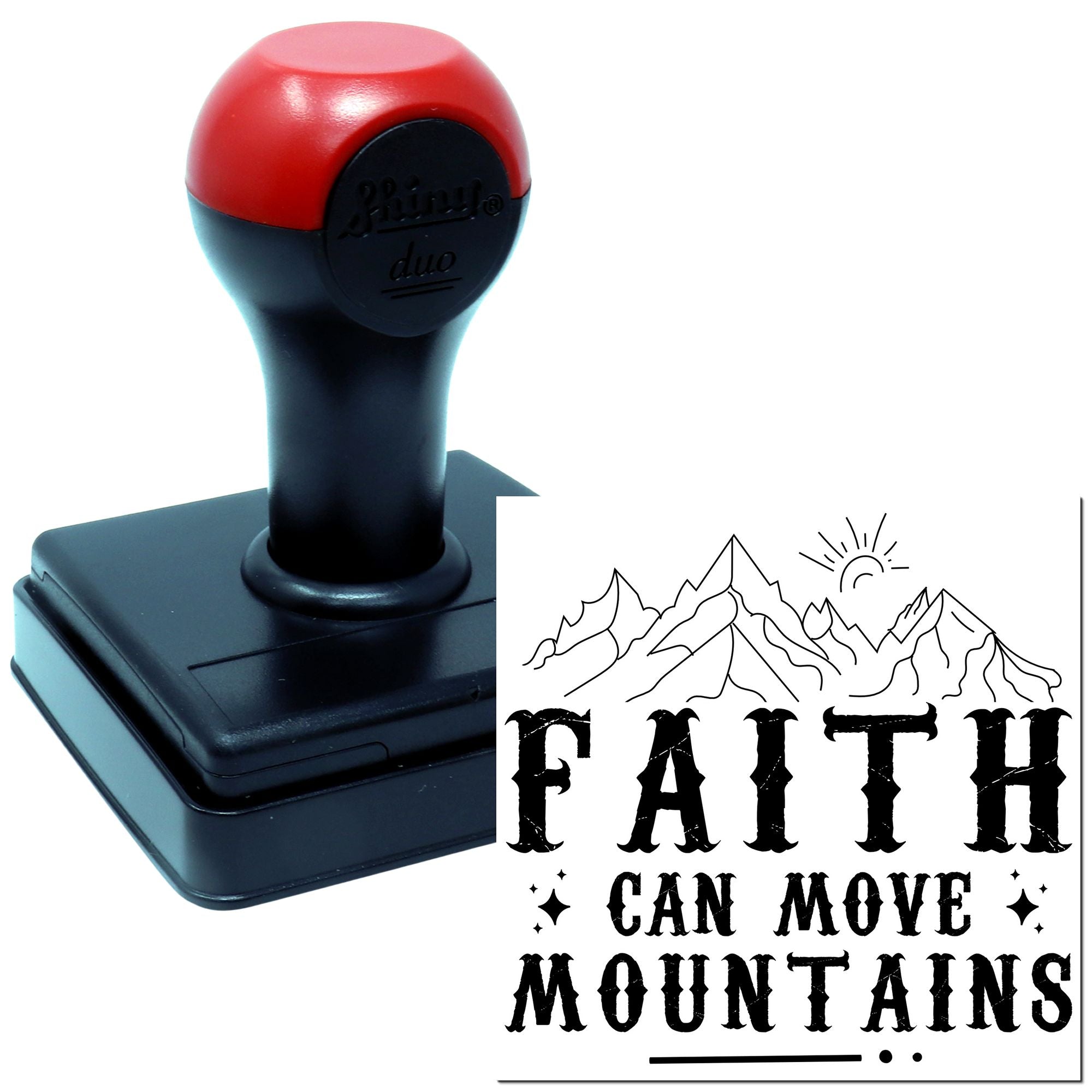 Duo Bold Faith Can Move Mountains Hand Stamp