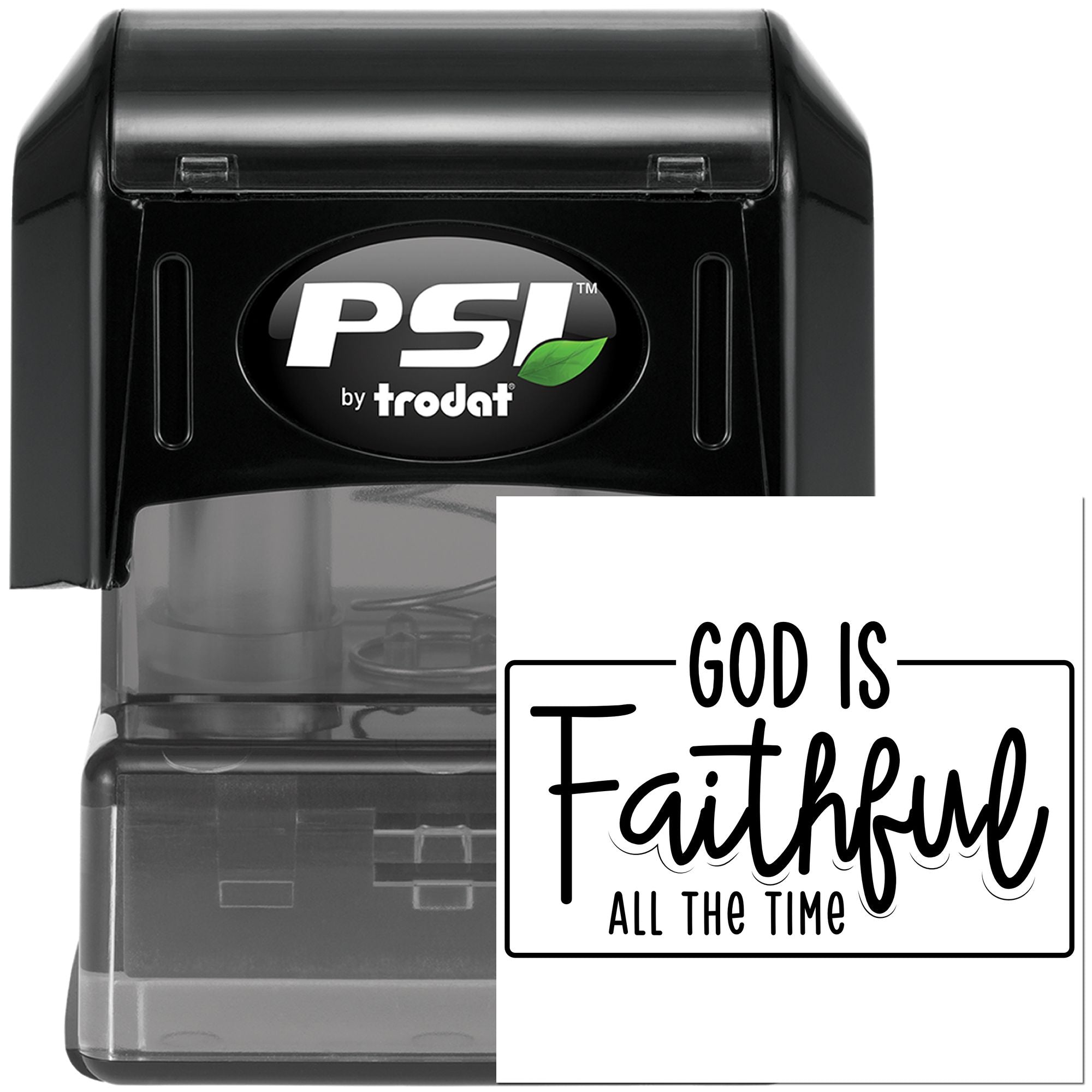 Pre-Inked God Is Faithful Craft Stamp