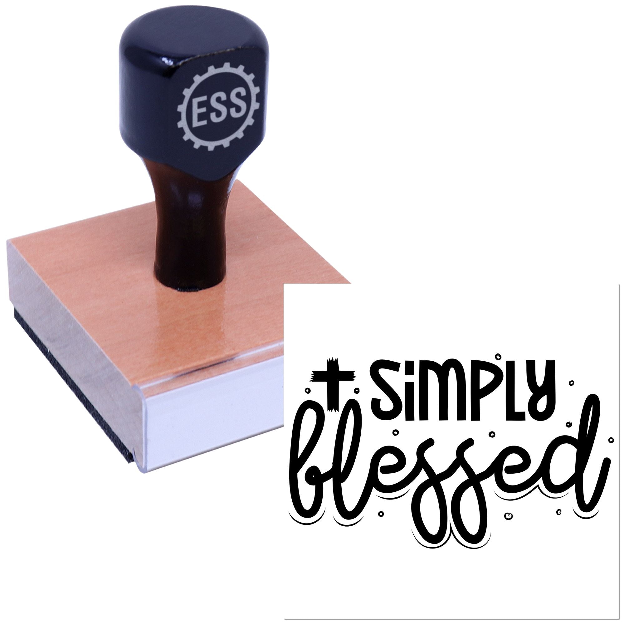 Forever Simply Blessed Card Rubber Stamp
