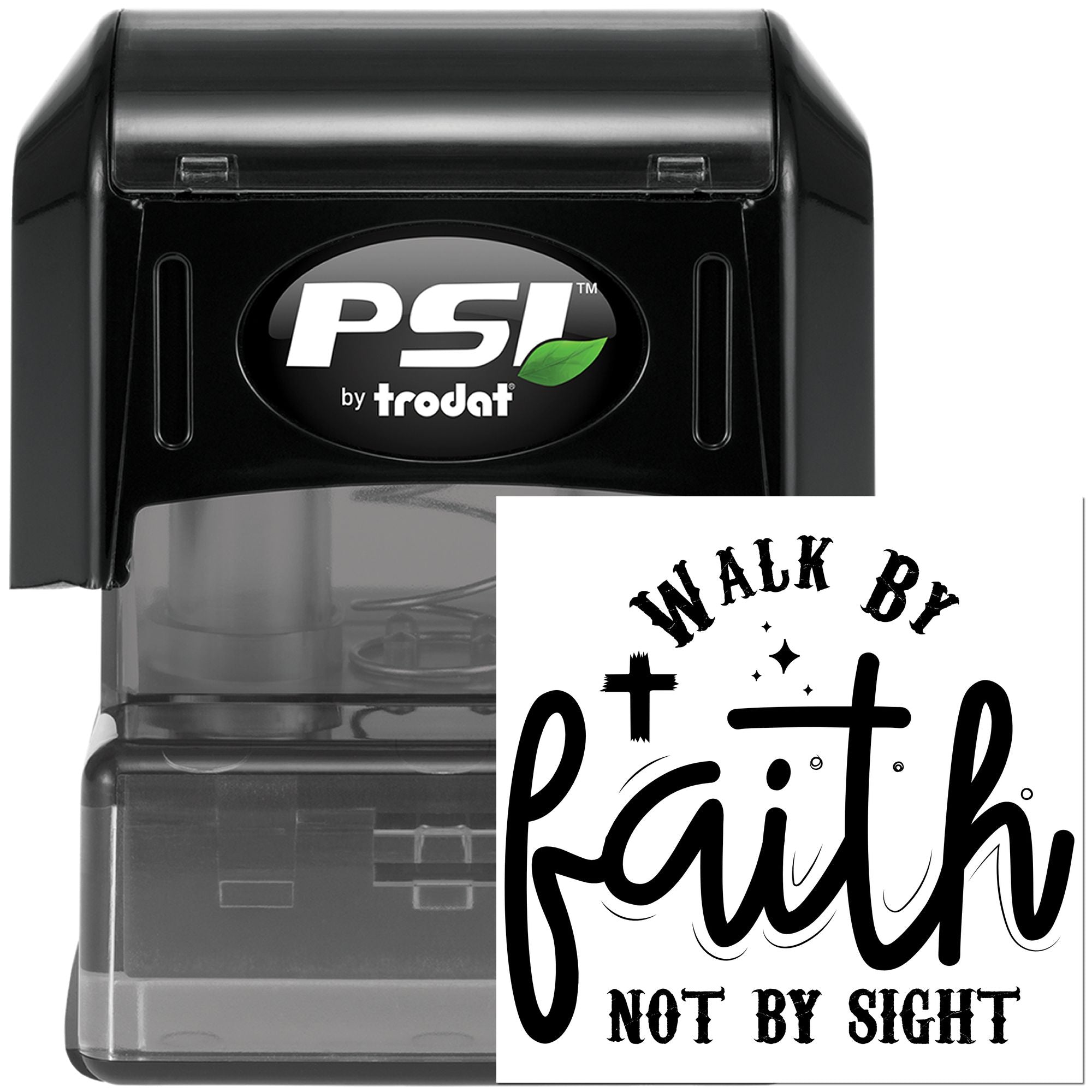 Pre-Inked Walk By Faith Scrapbooking Stamp