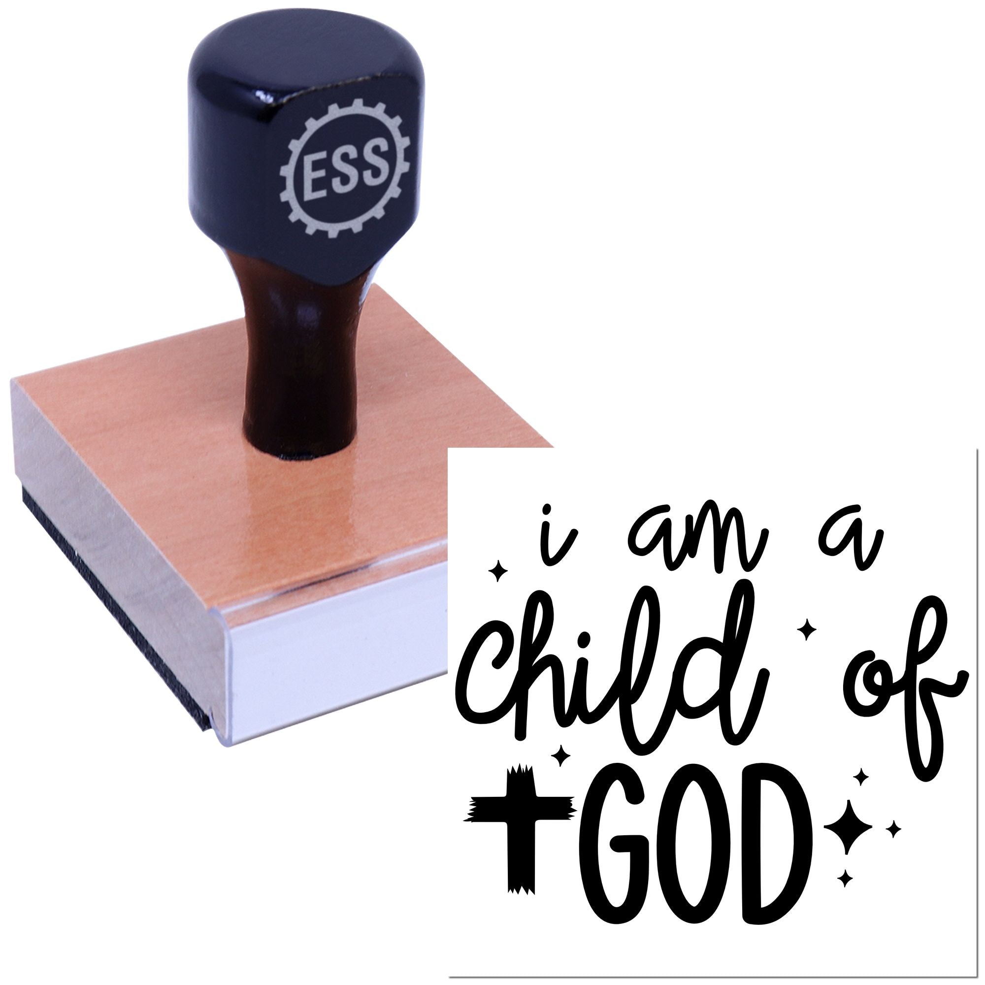 Heavenly Child Declaration Paper Craft Rubber Stamp