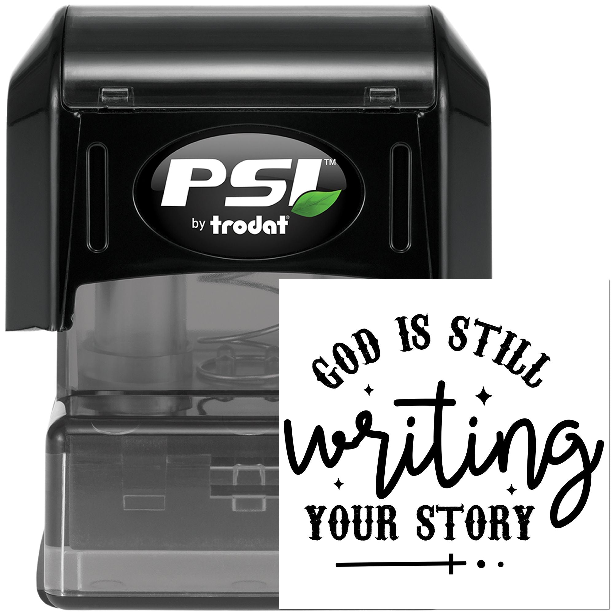 Pre-Inked God Is Writing Card Making Stamp