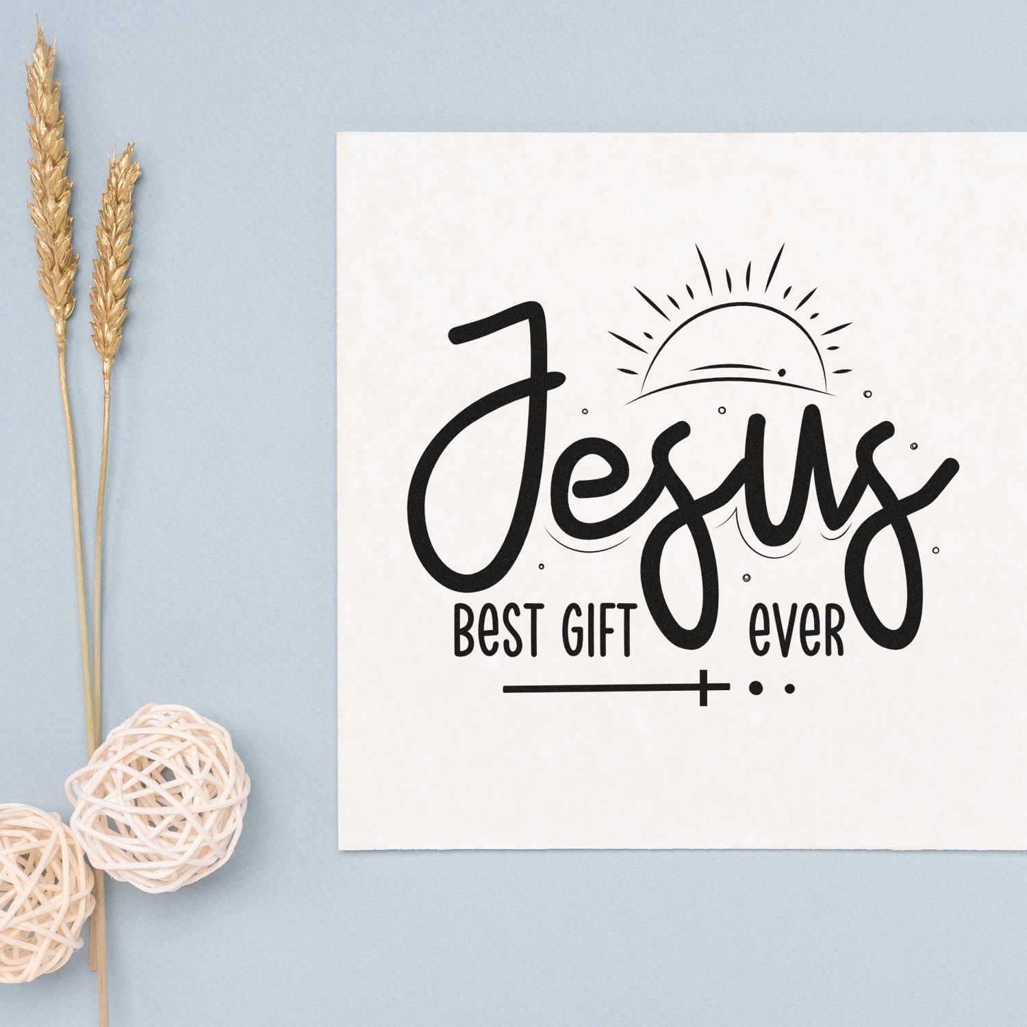 Duo Sunrise Over Gifted Savior's Name Hand Stamp