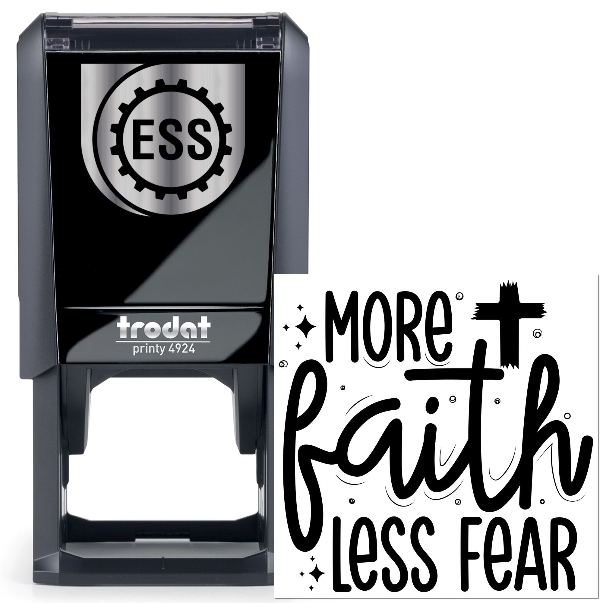 Self-Inking Faith Fear Paper Goods Stamp