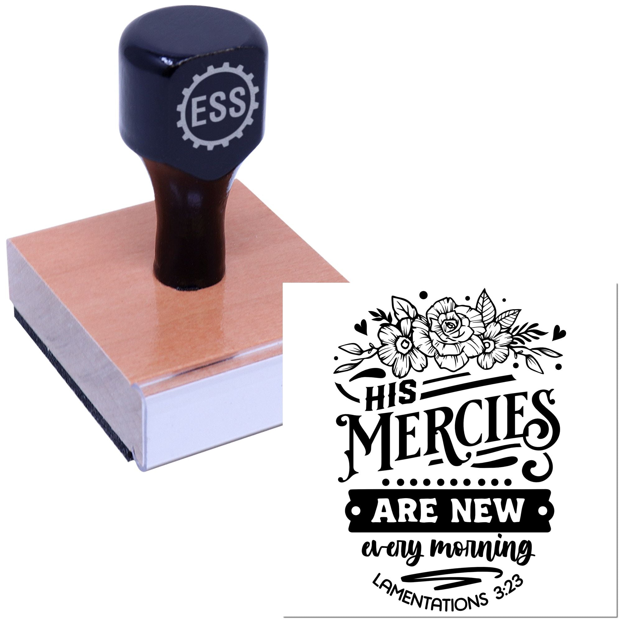 Morning Mercy Blooms Scrapbooking Rubber Stamp