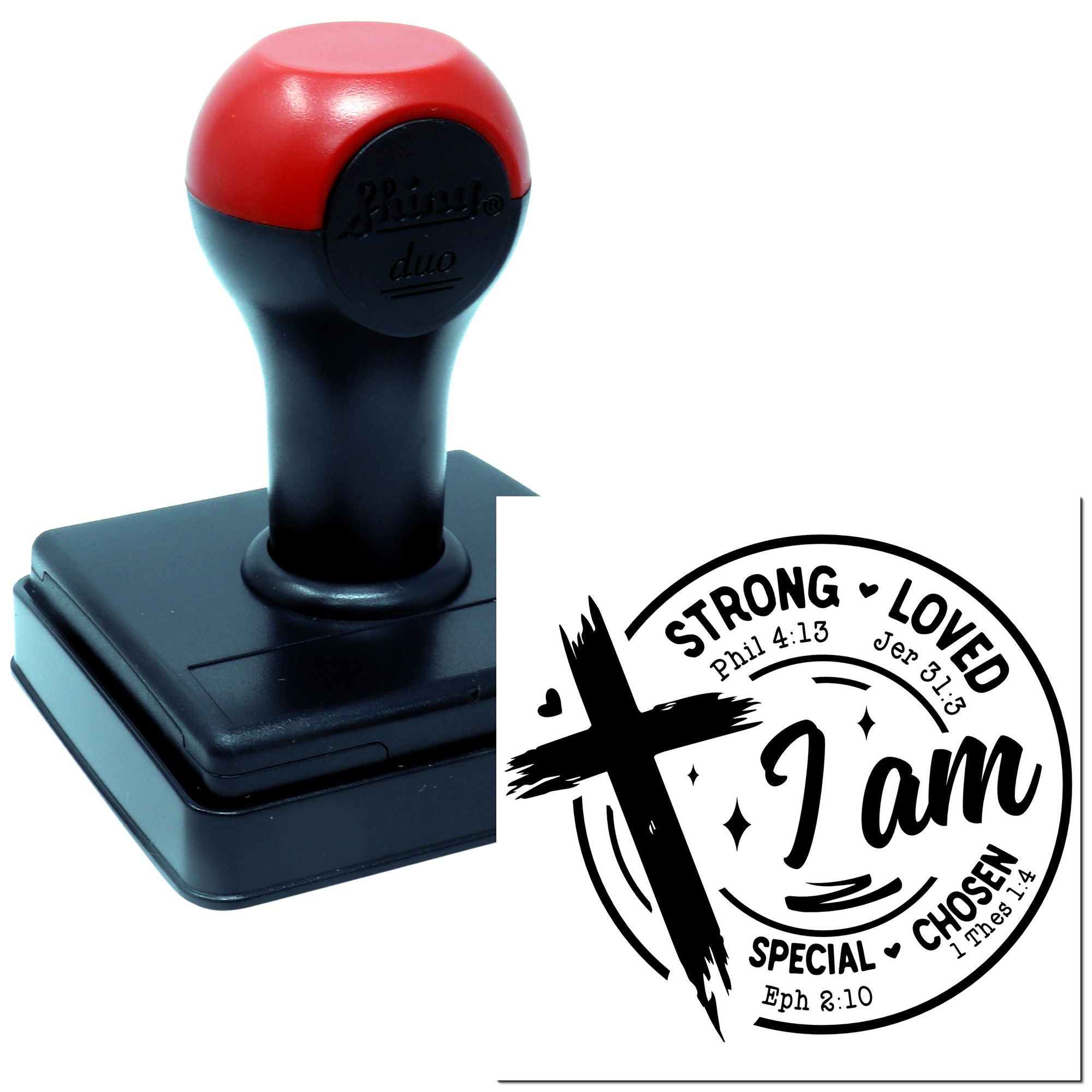 Duo I Am Strong Loved Chosen Hand Stamp