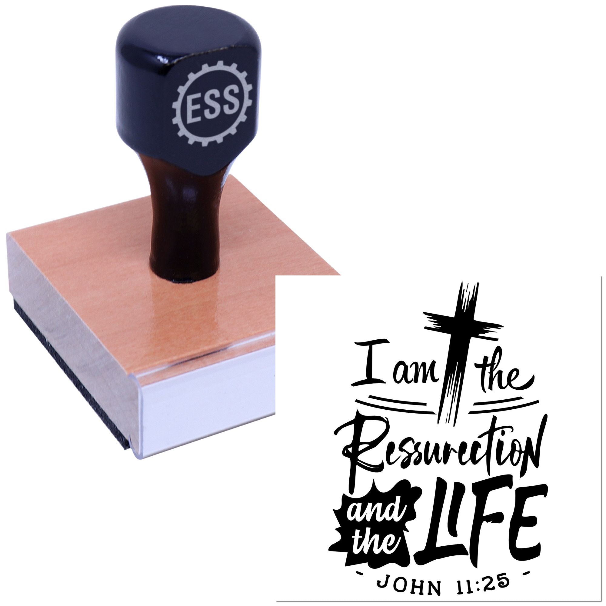 Eternal Life Cross Card Making Rubber Stamp