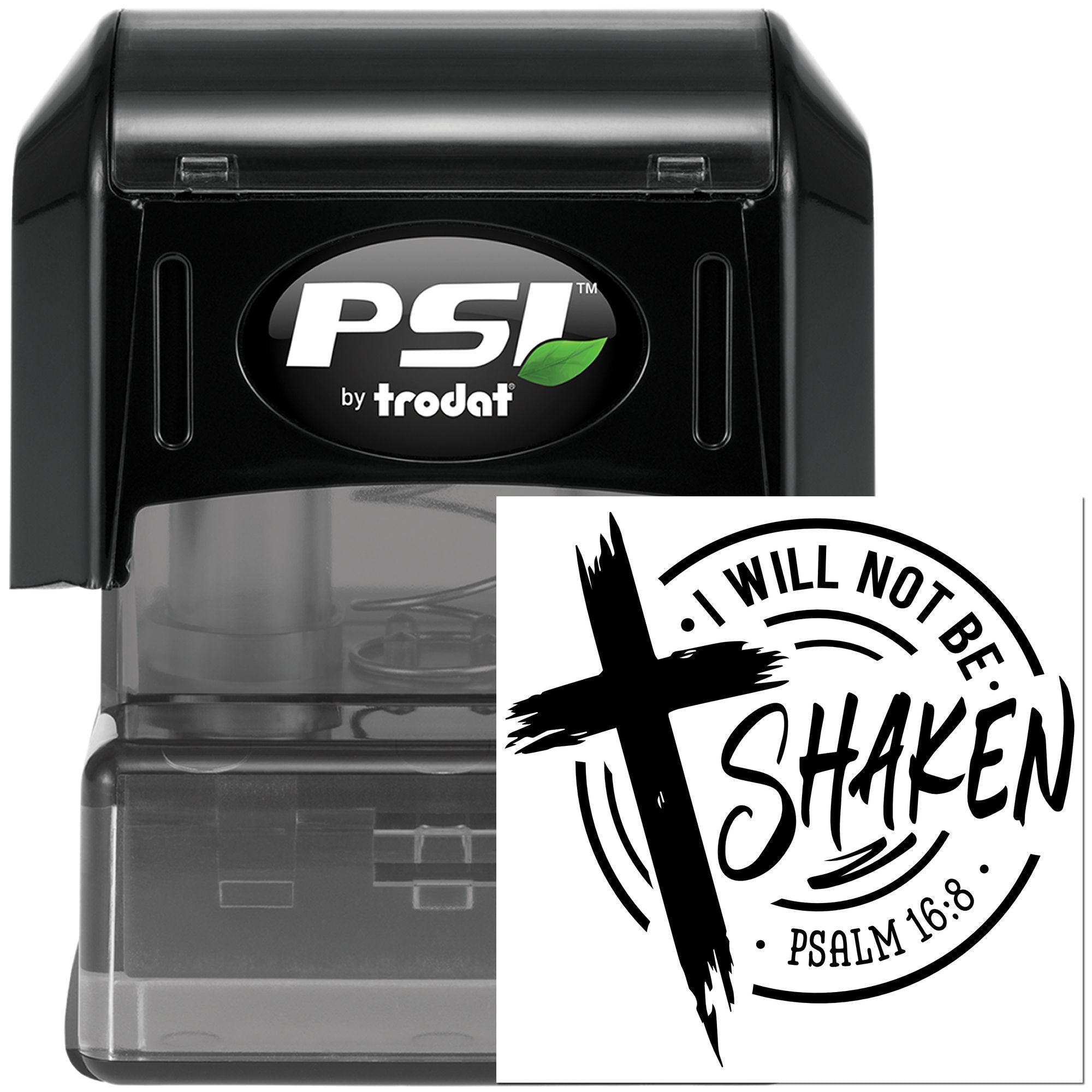 Pre-Inked Unshaken Faith Logo Handcraft Stamp