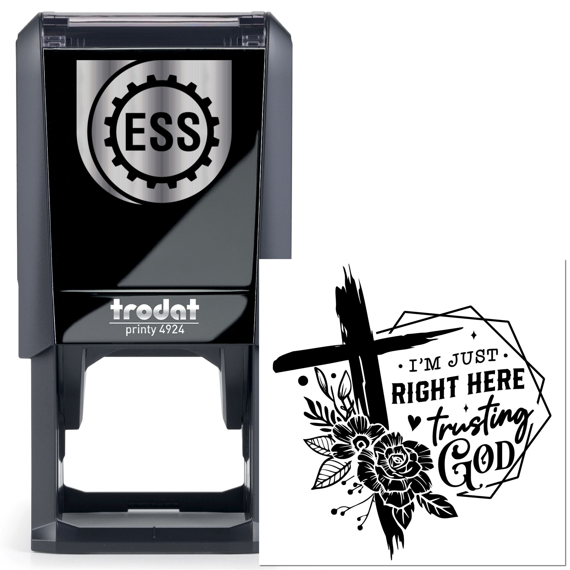 Self-Inking Trusting God Note Card Stamp