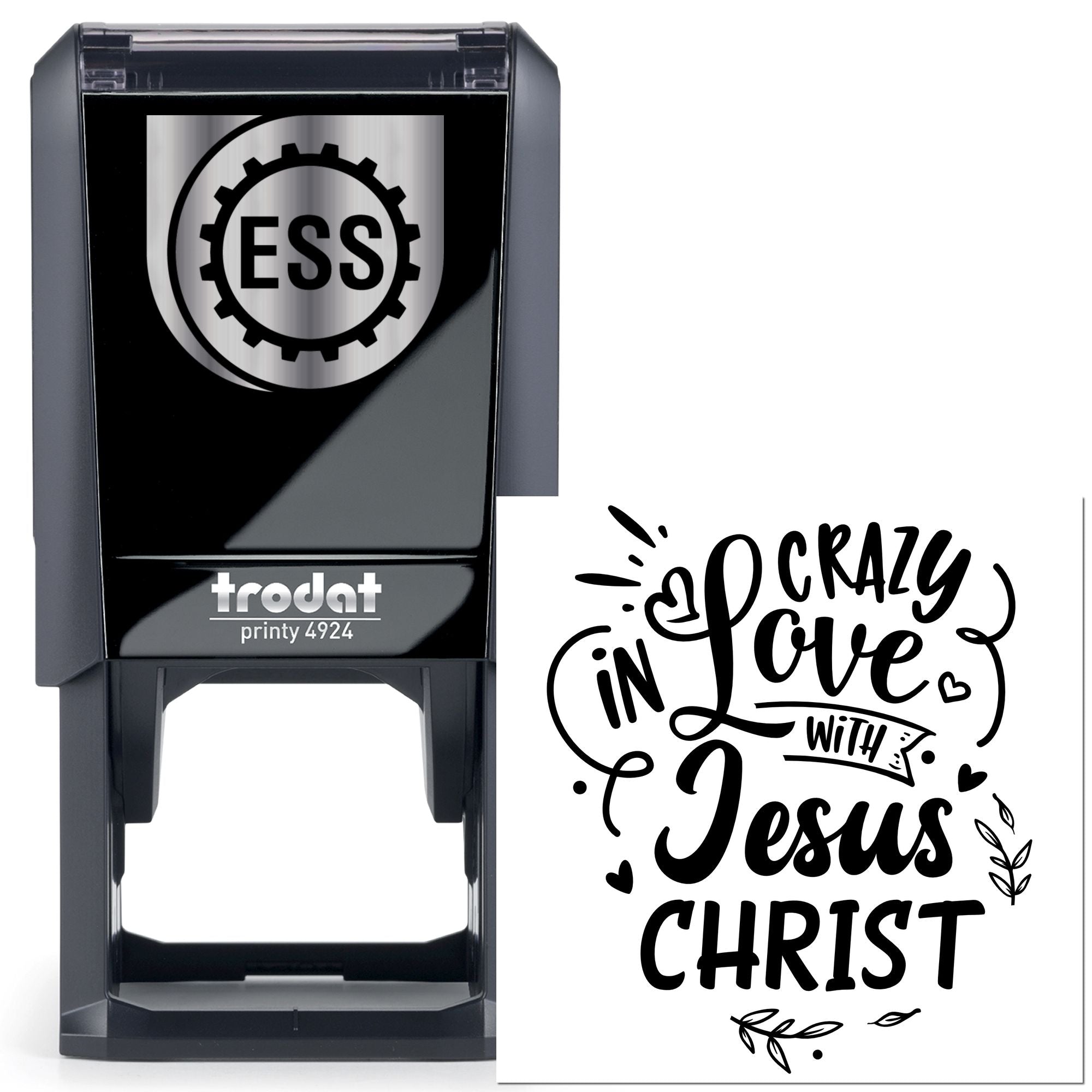 Self-Inking Crazy Love Mini Card Stamp