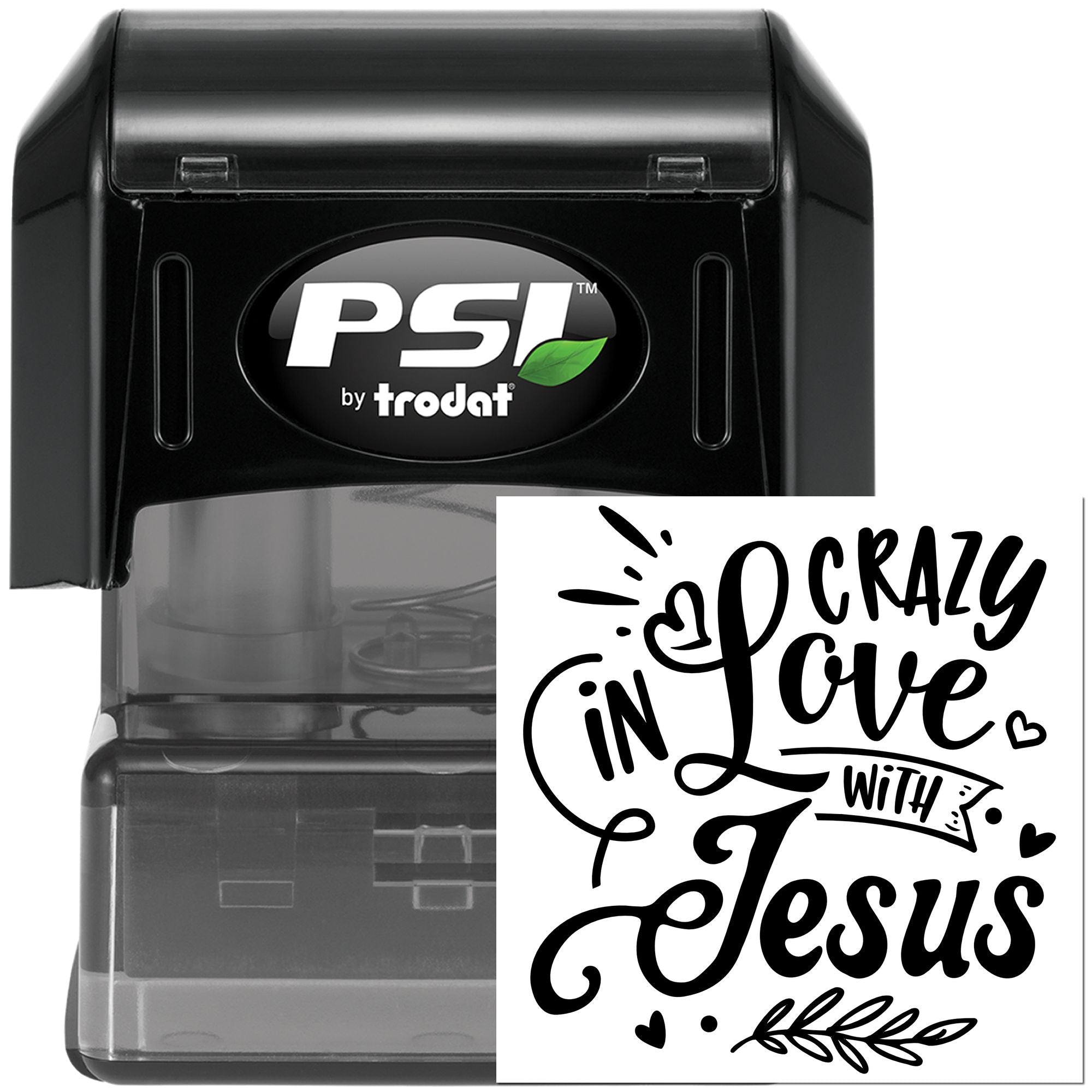 Pre-Inked Love Jesus Always Note Card Stamp