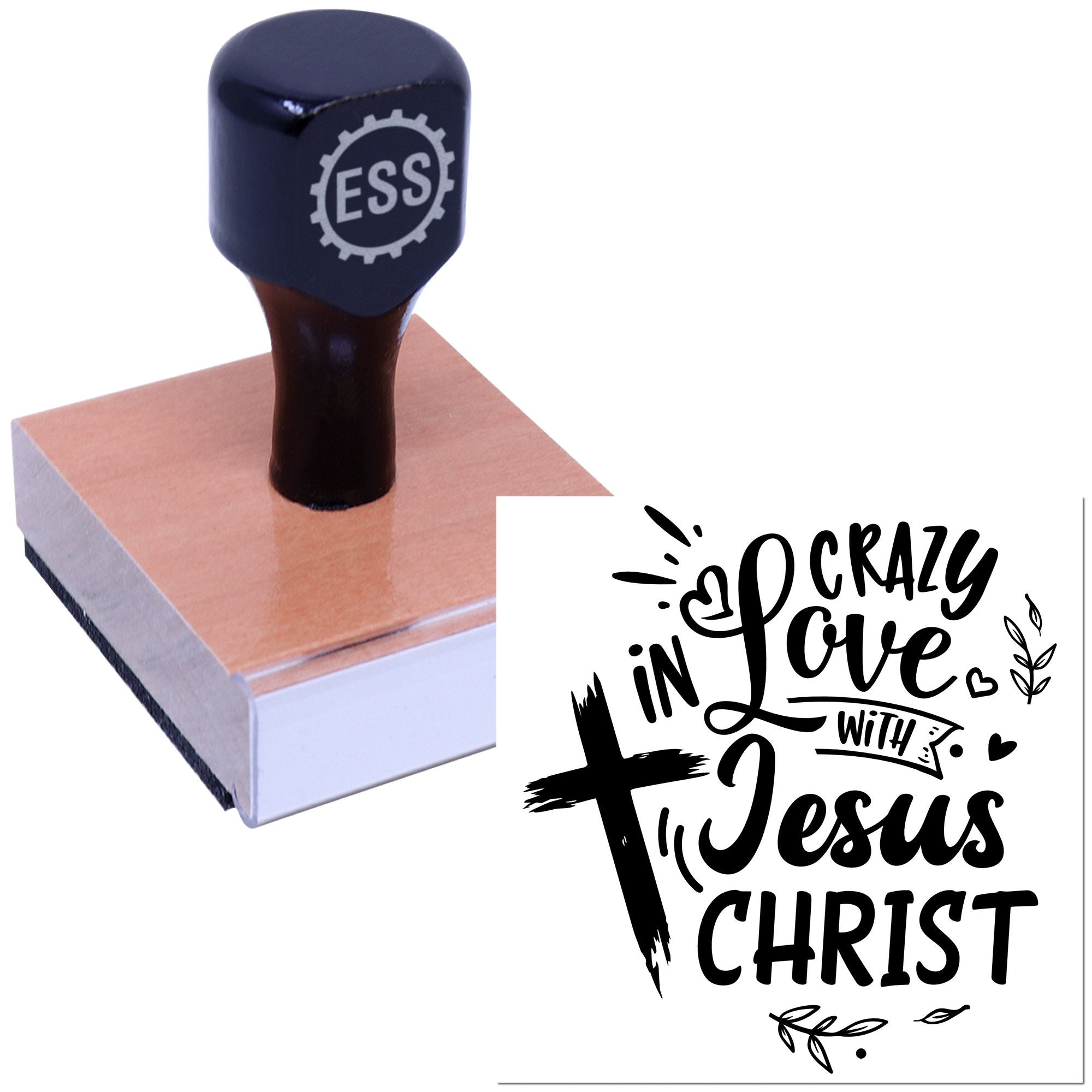 Passionate Jesus Love Favor Tag Rubber Stamp