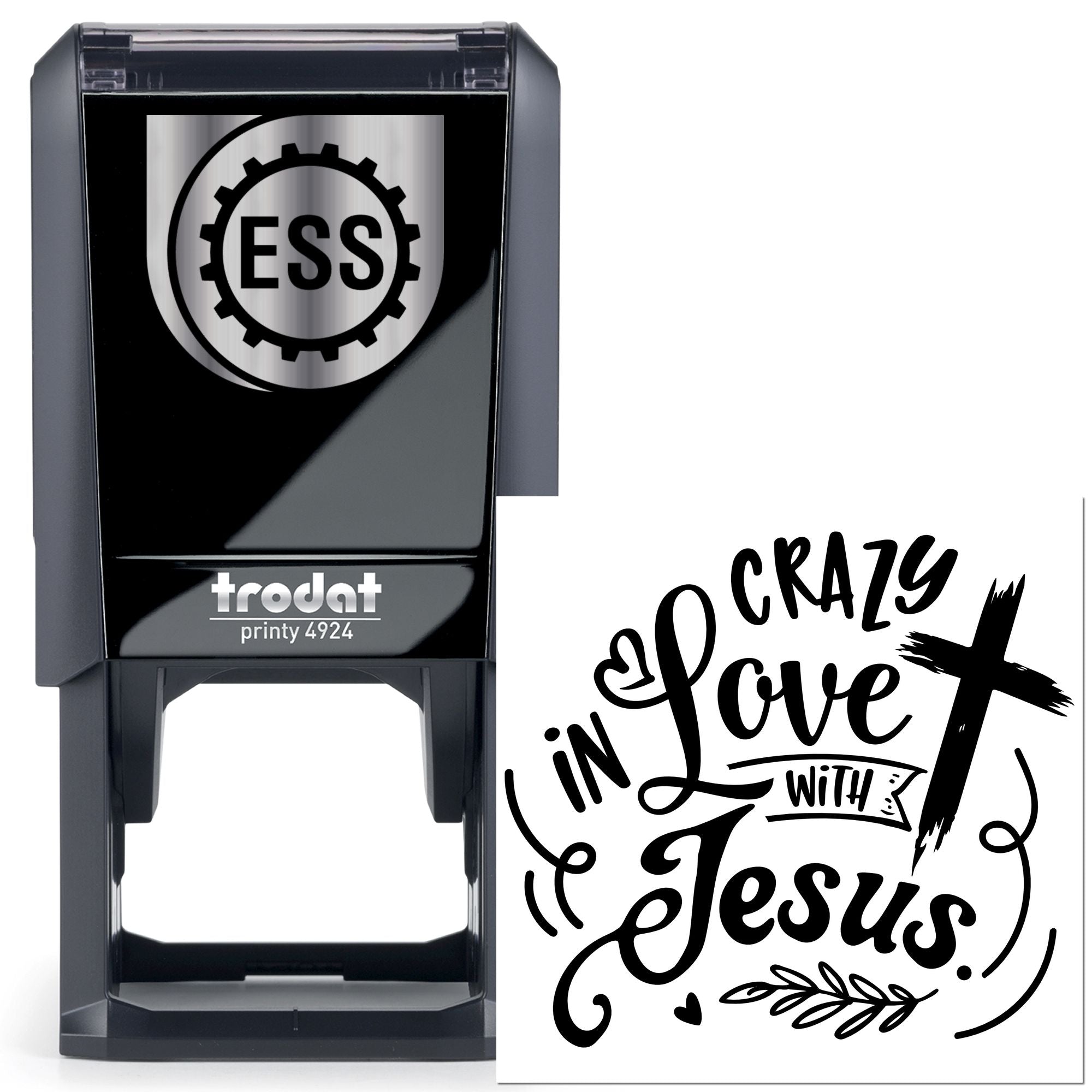 Self-Inking Jesus Love Favor Tag Stamp