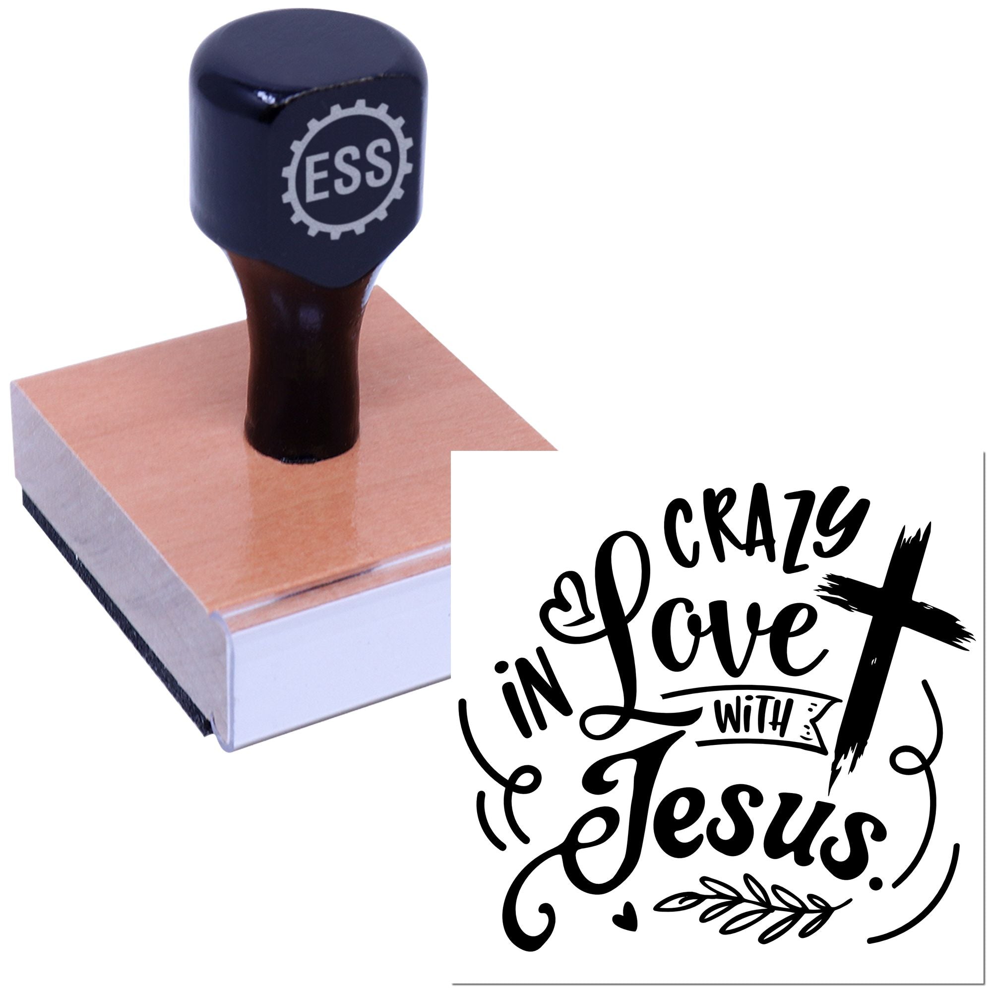 Bold Faith Declaration Place Card Rubber Stamp