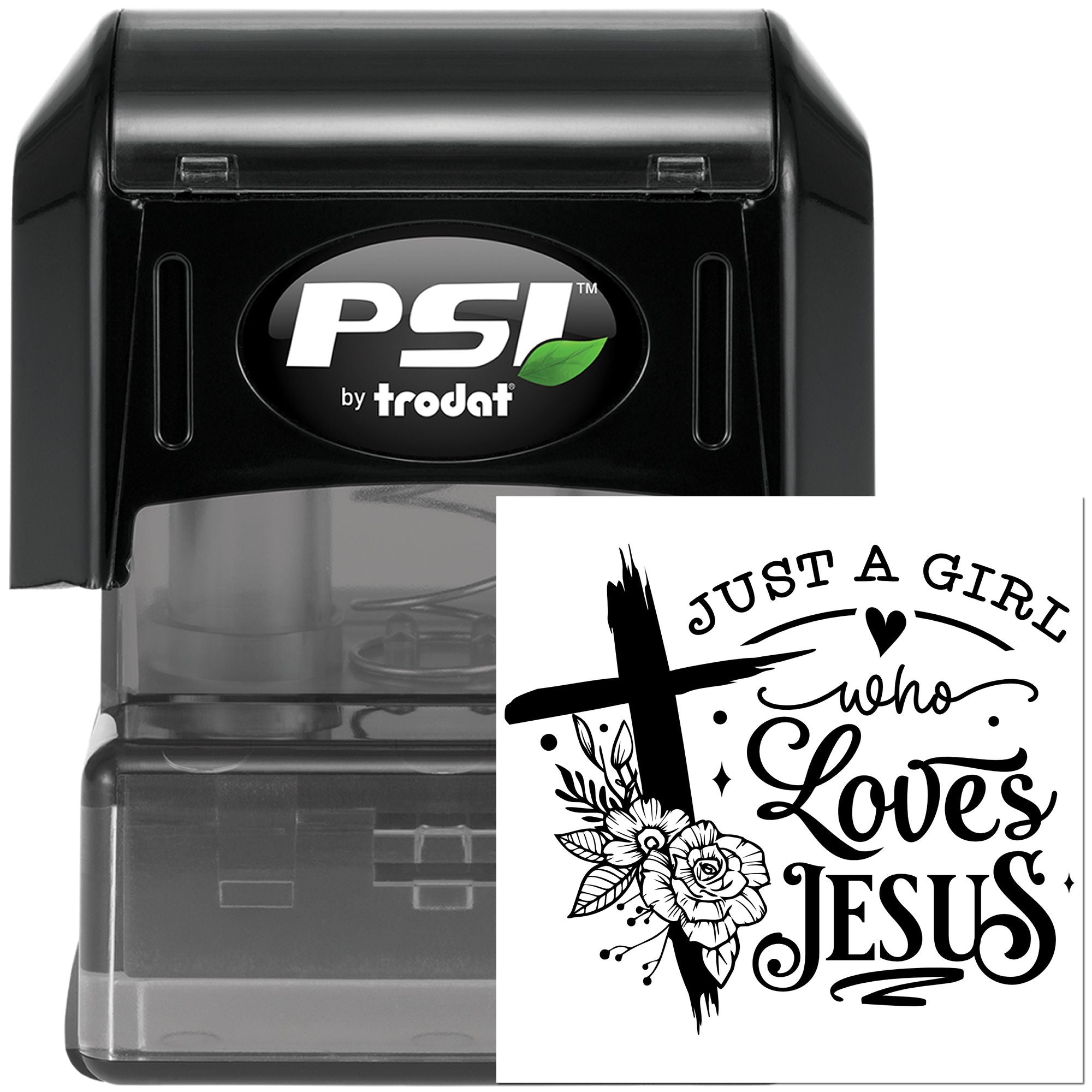 Pre-Inked Just A Girl Scrapbook Stamp