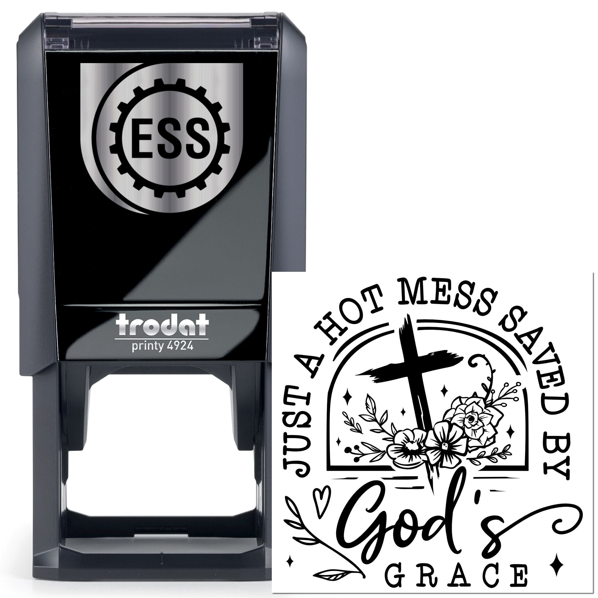 Self-Inking Saved Grace Card Stamp