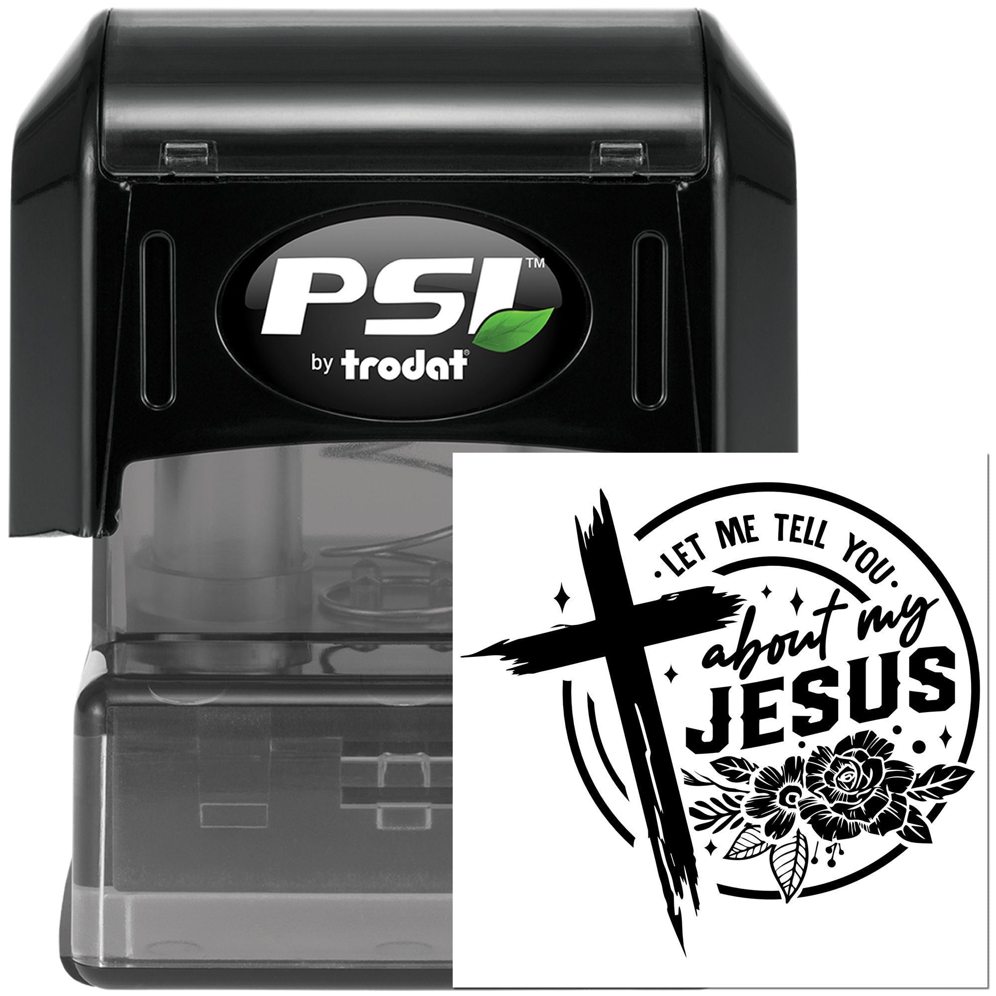 Pre-Inked About My Jesus Card Stamp