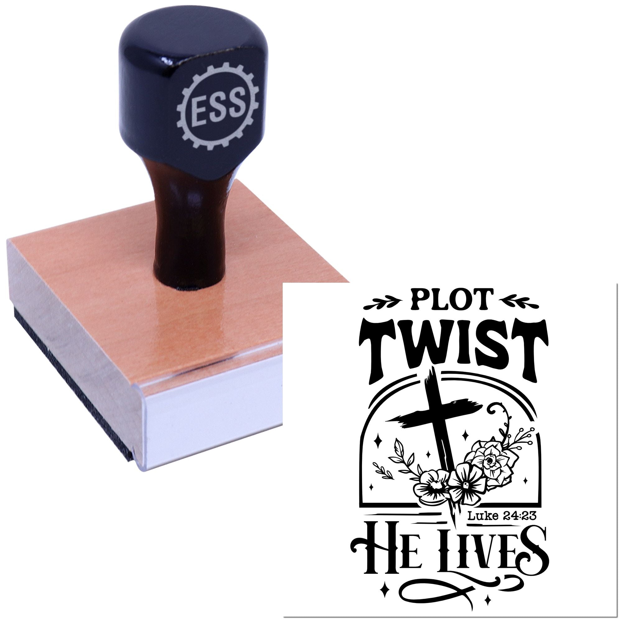 Resurrection Plot Twist Postcard Rubber Stamp