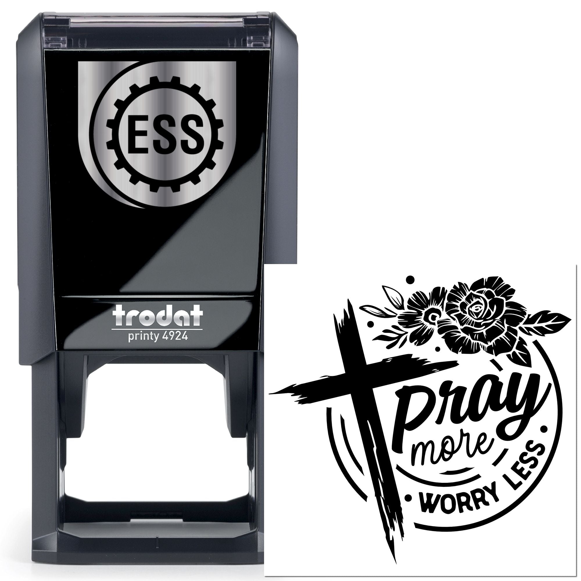 Self-Inking Pray More Tag Stamp