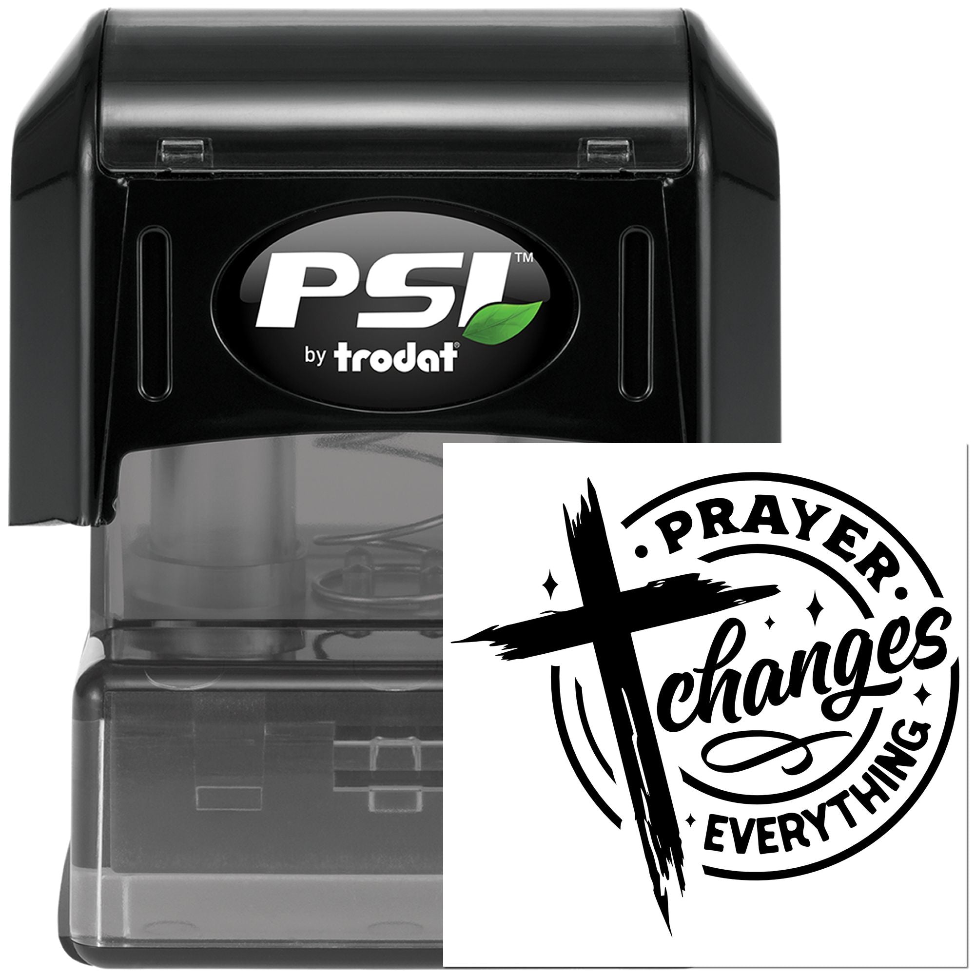 Pre-Inked Prayer Changes Everything Place Card Stamp