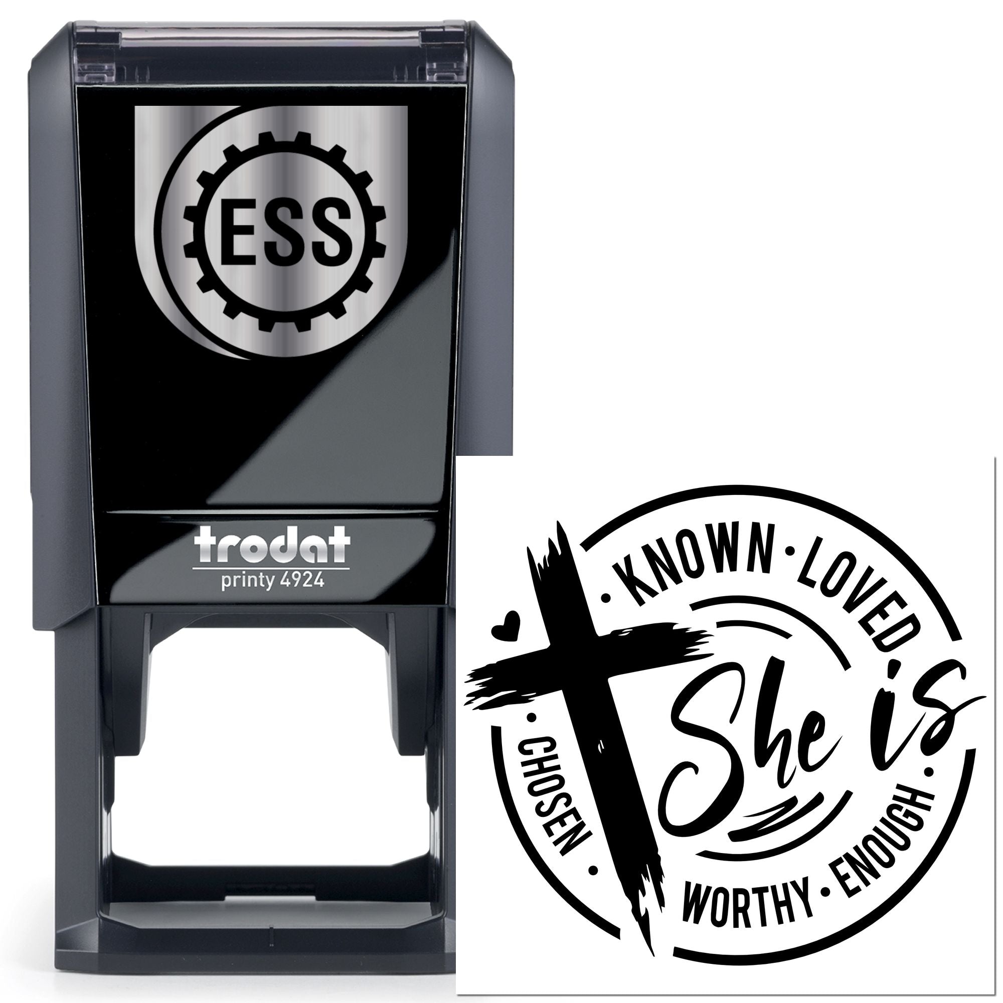 Self-Inking Blessed Woman Card Making Stamp