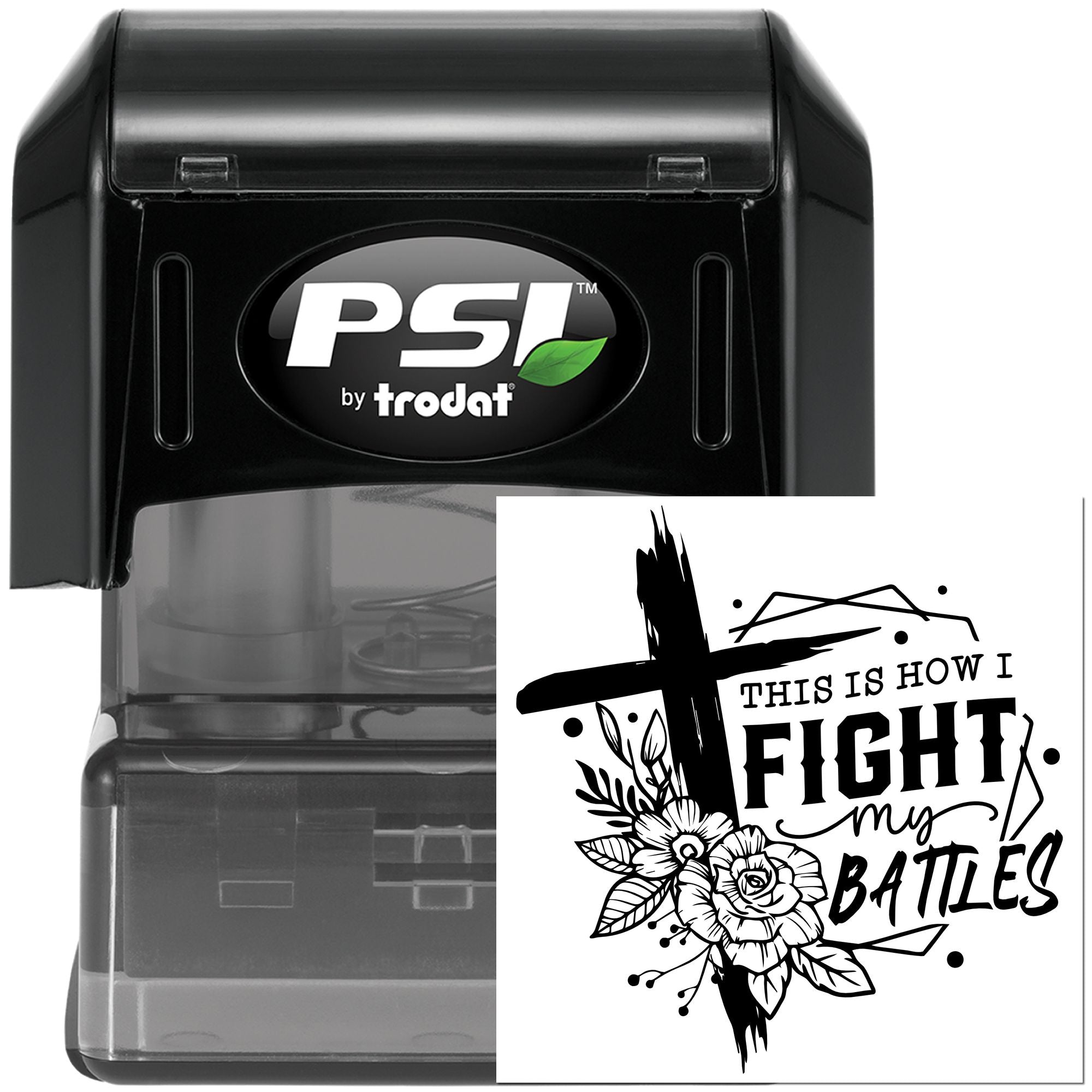 Pre-Inked Battle Of Faith Card Making Stamp