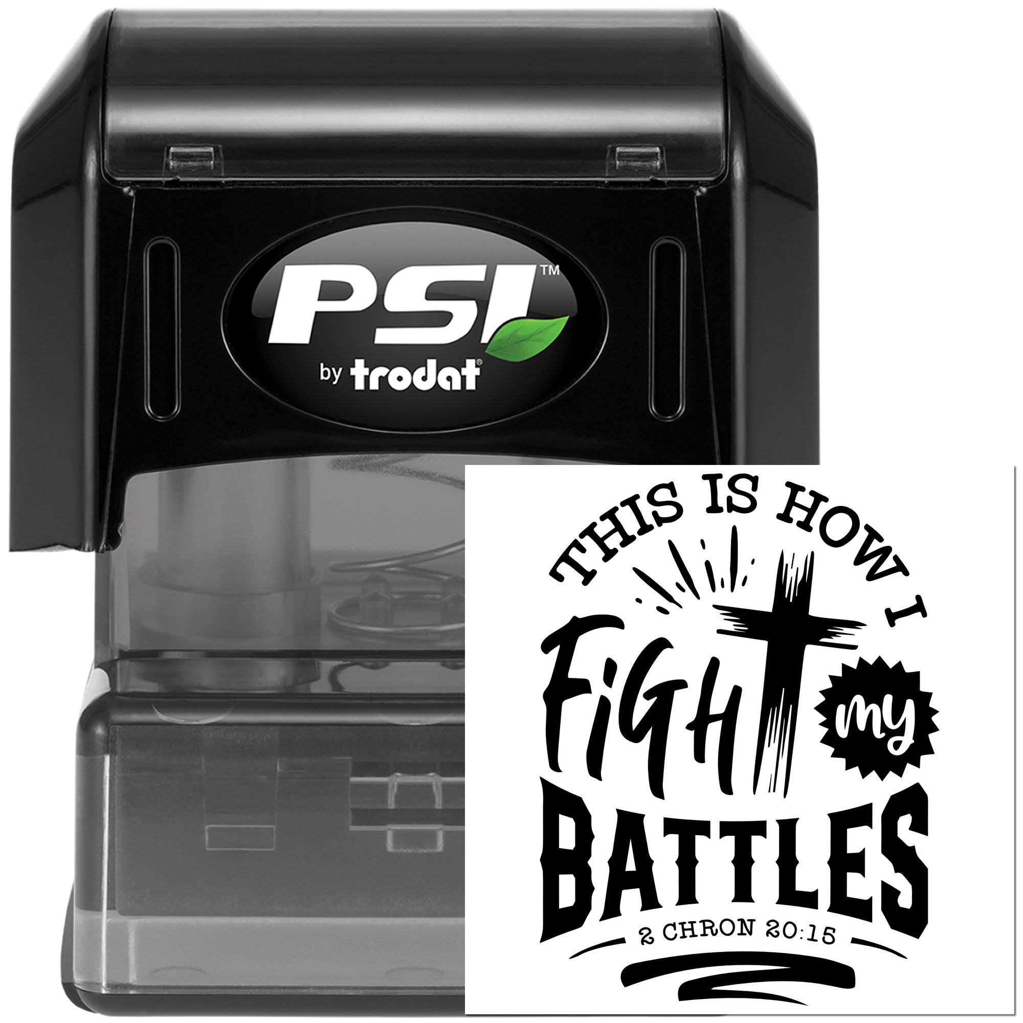 Pre-Inked Fight My Battles Paper Craft Stamp