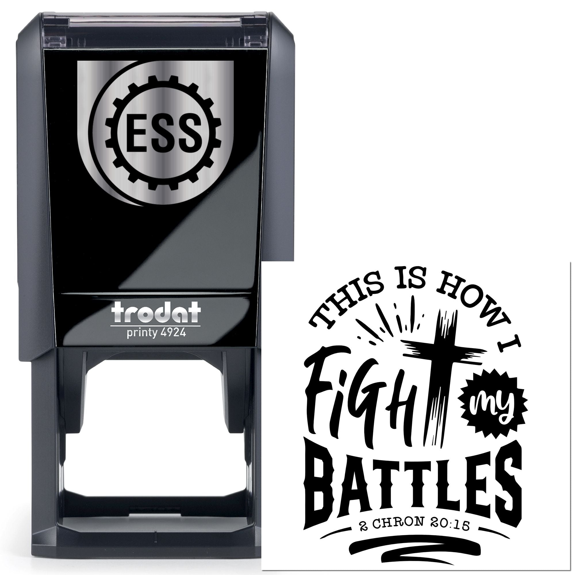 Self-Inking Faith Battles Papercraft Stamp