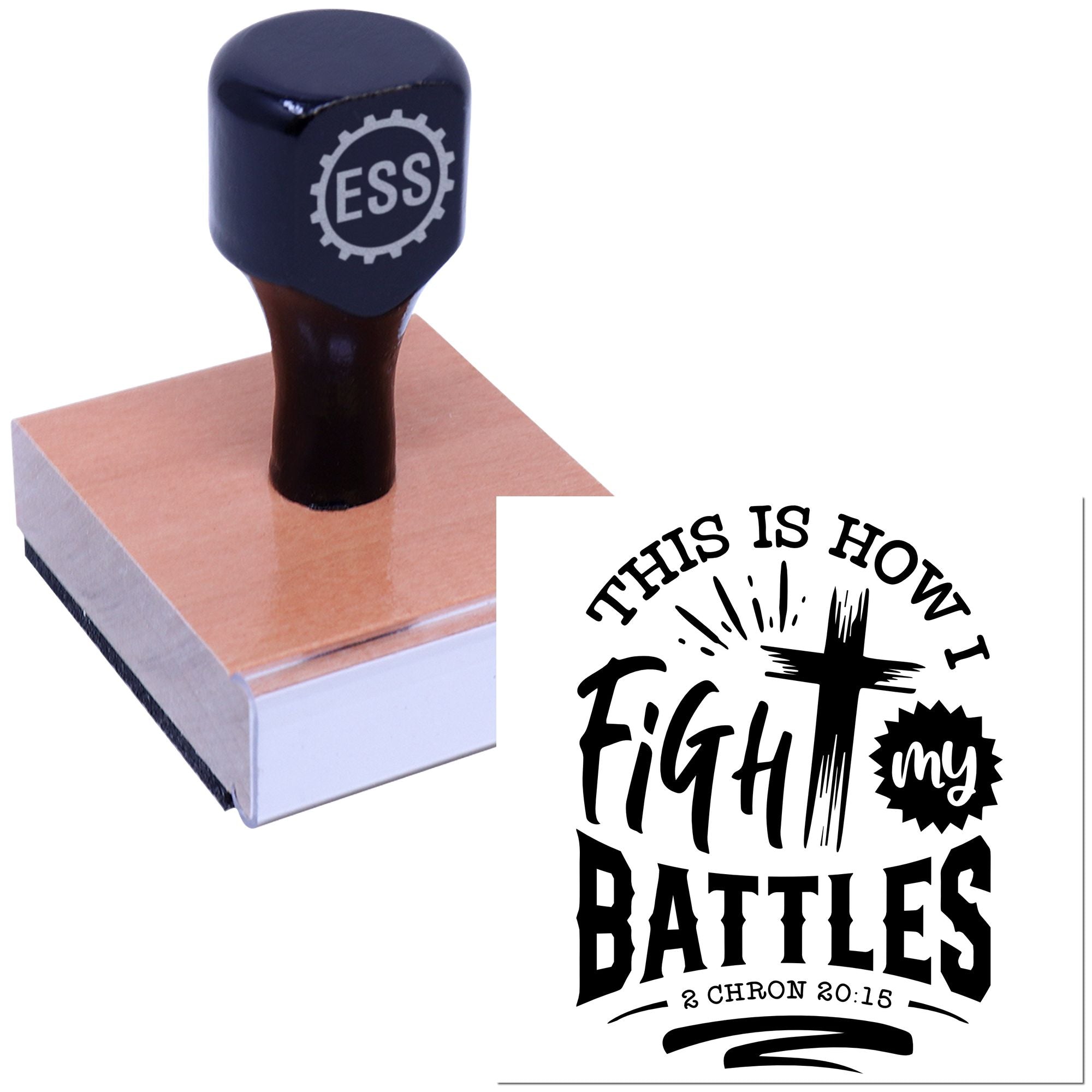 God Fights Battles Paper Craft Rubber Stamp
