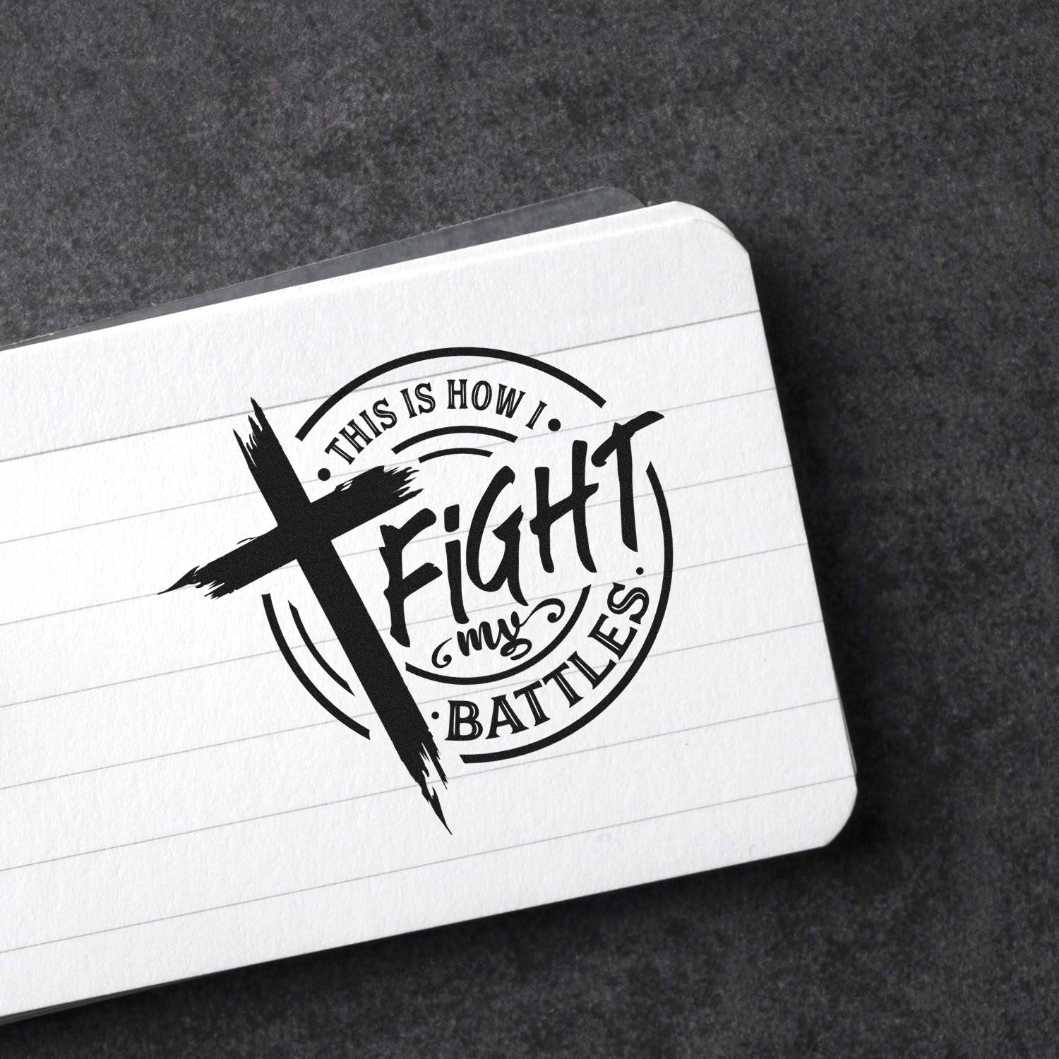 Cross Fight Emblem Cardmaking Rubber Stamp