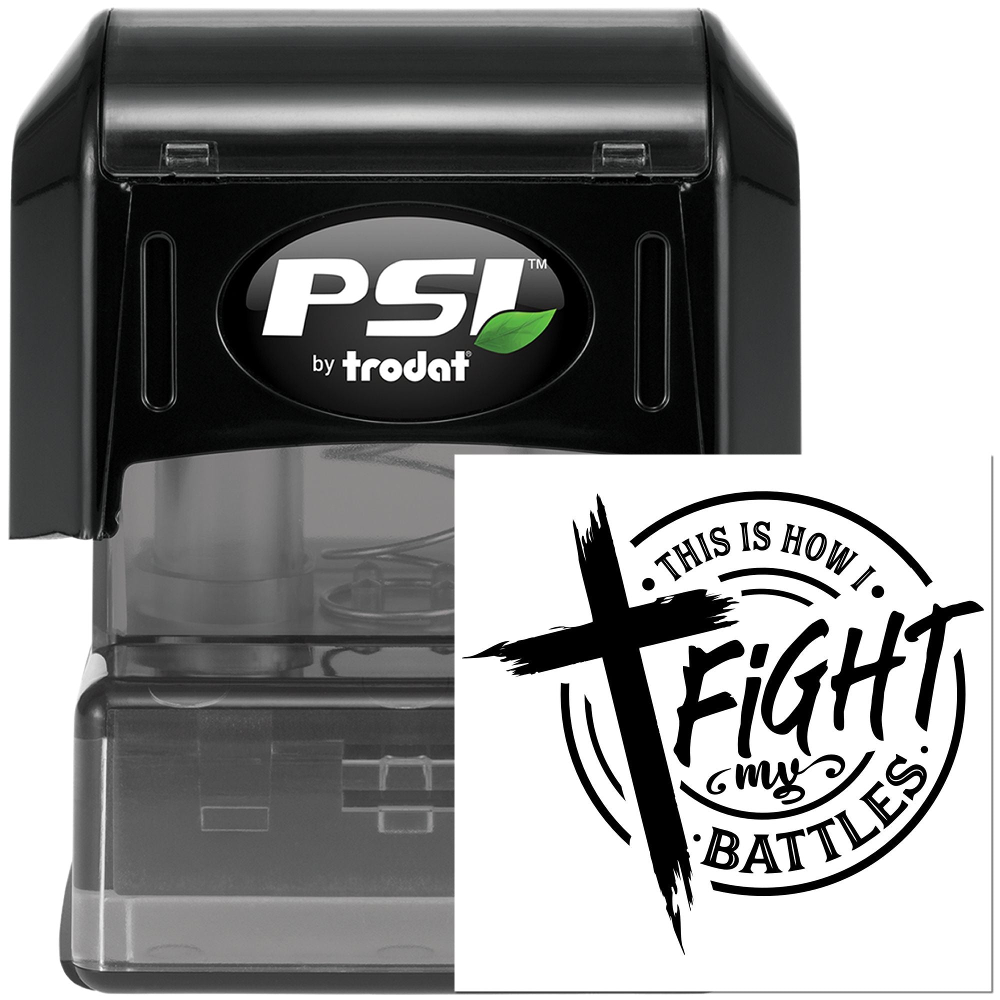 Pre-Inked Fight My Battles Handcraft Stamp