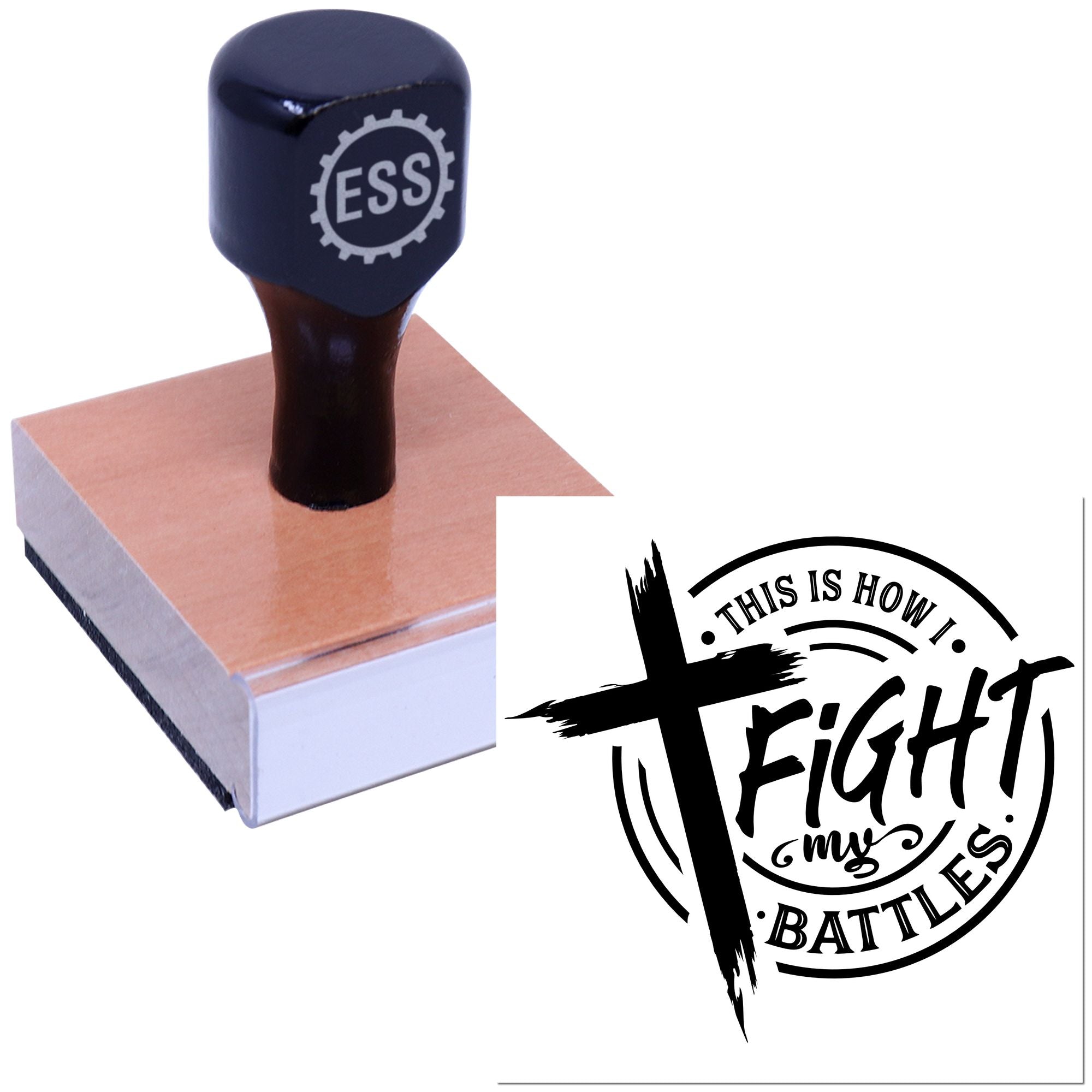 Cross Fight Emblem Cardmaking Rubber Stamp