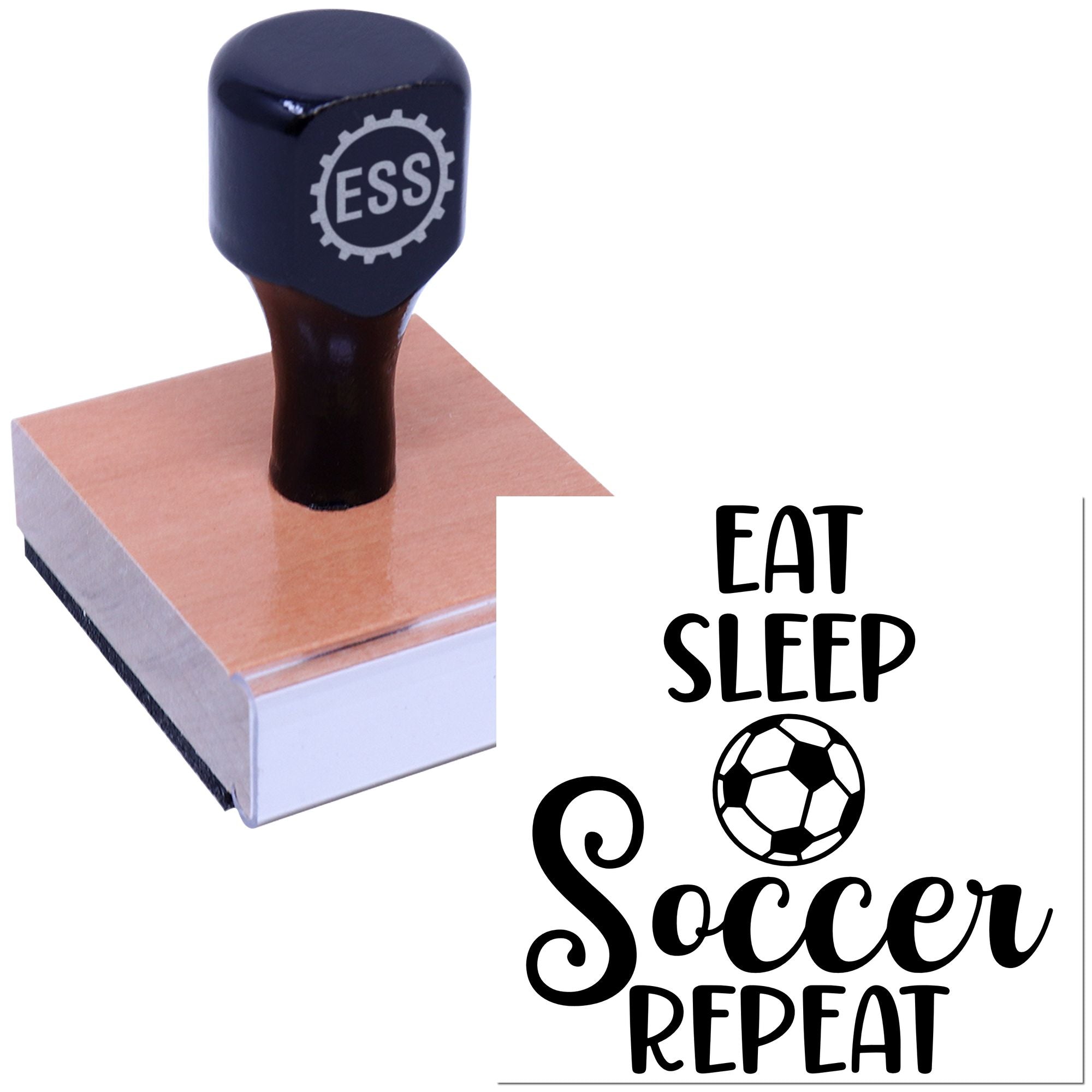 Kick Dream Repeat Tag Rubber Stamp