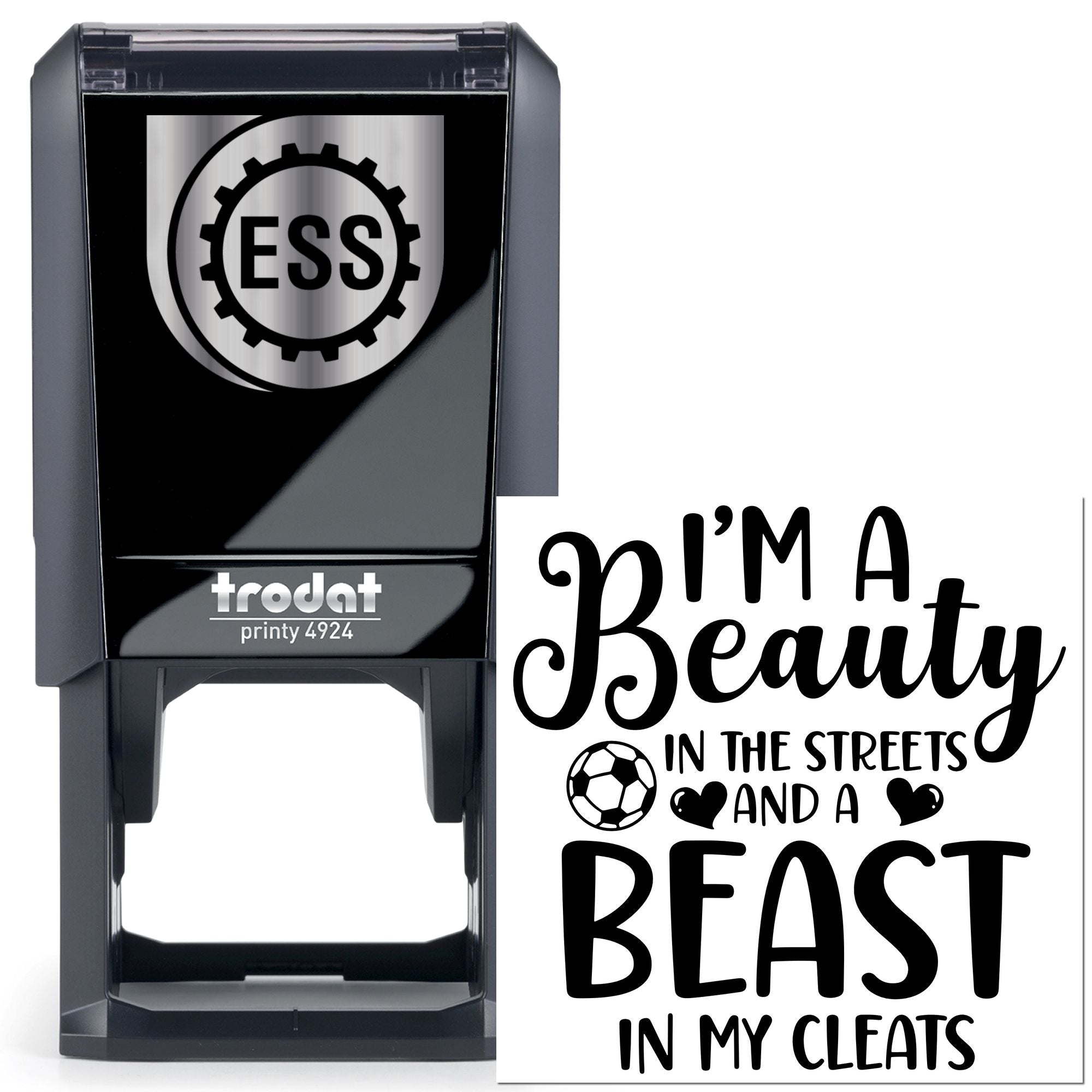 Self-Inking Beauty Beast Tag Stamp