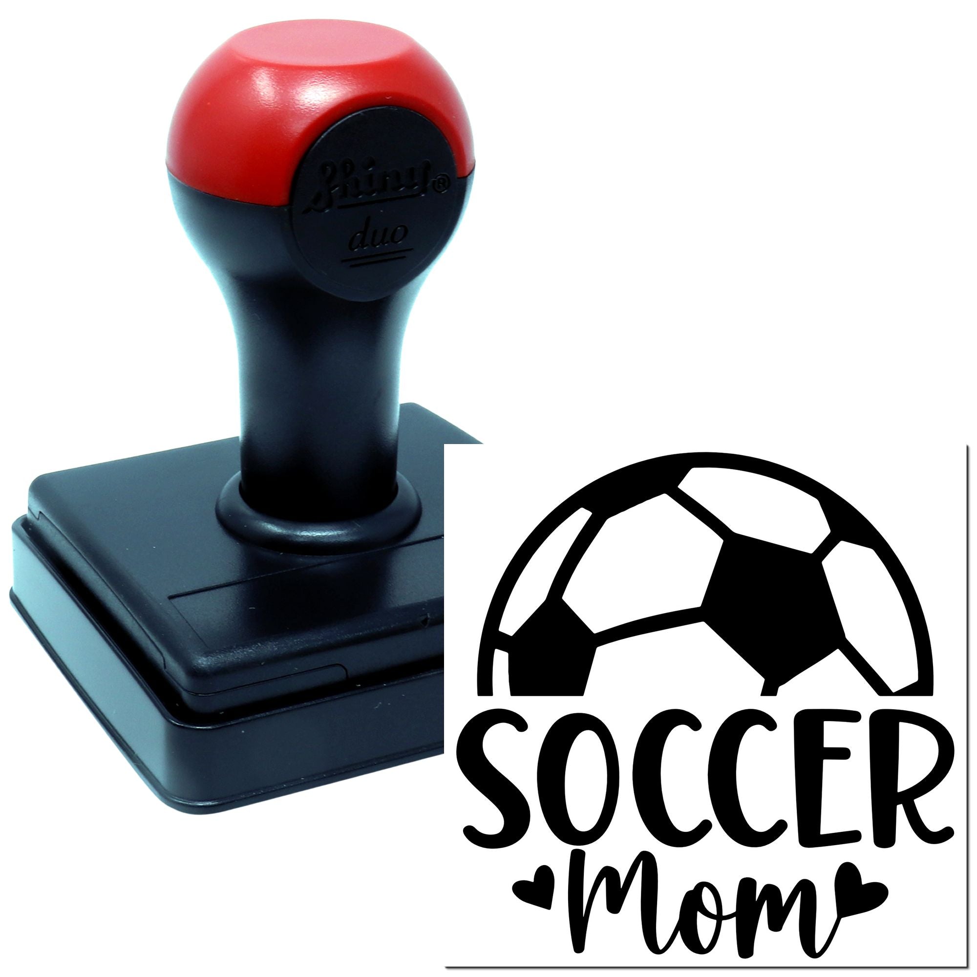 Duo Proud Soccer Mom Heart Ball Hand Stamp