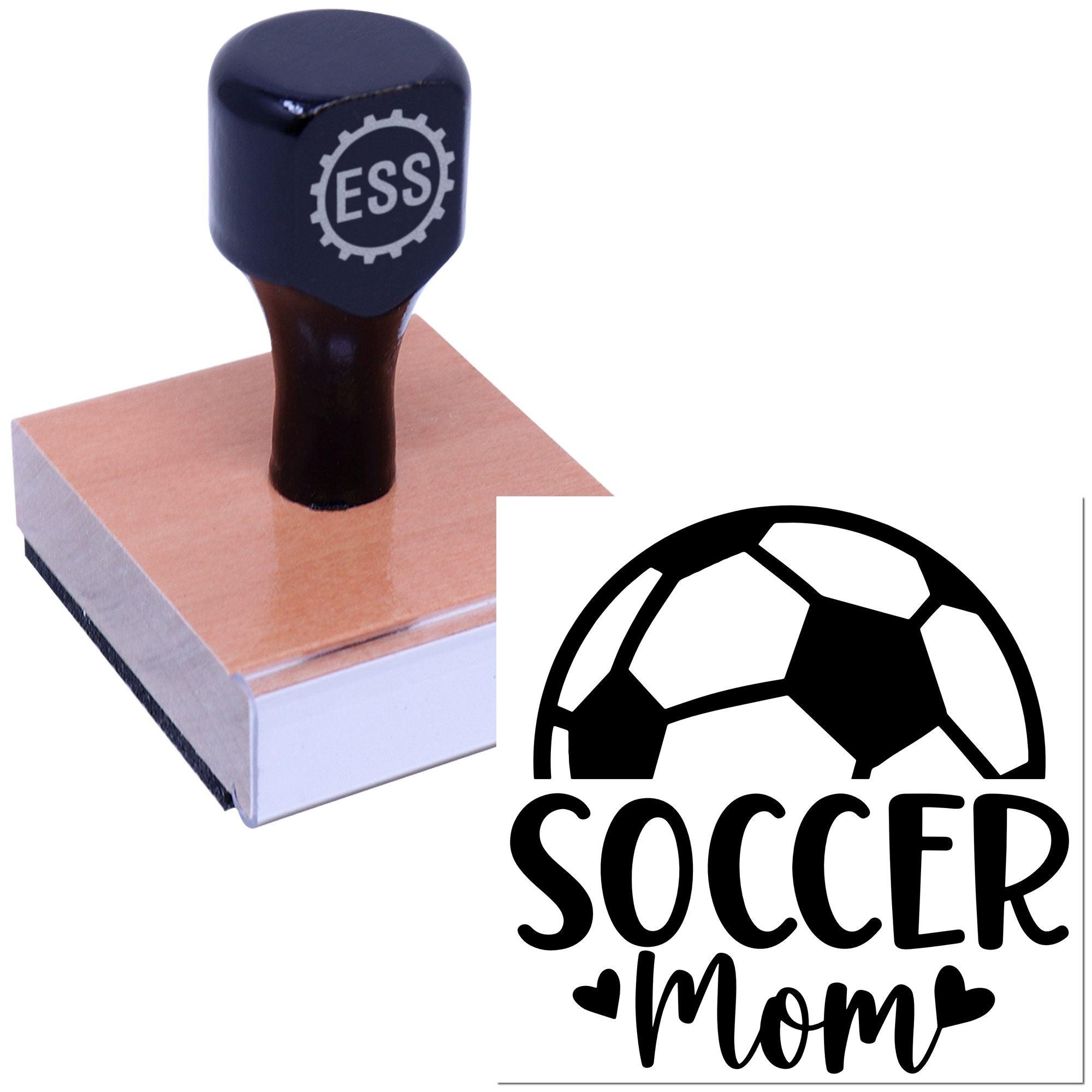 Fieldside Super Mom Place Card Rubber Stamp