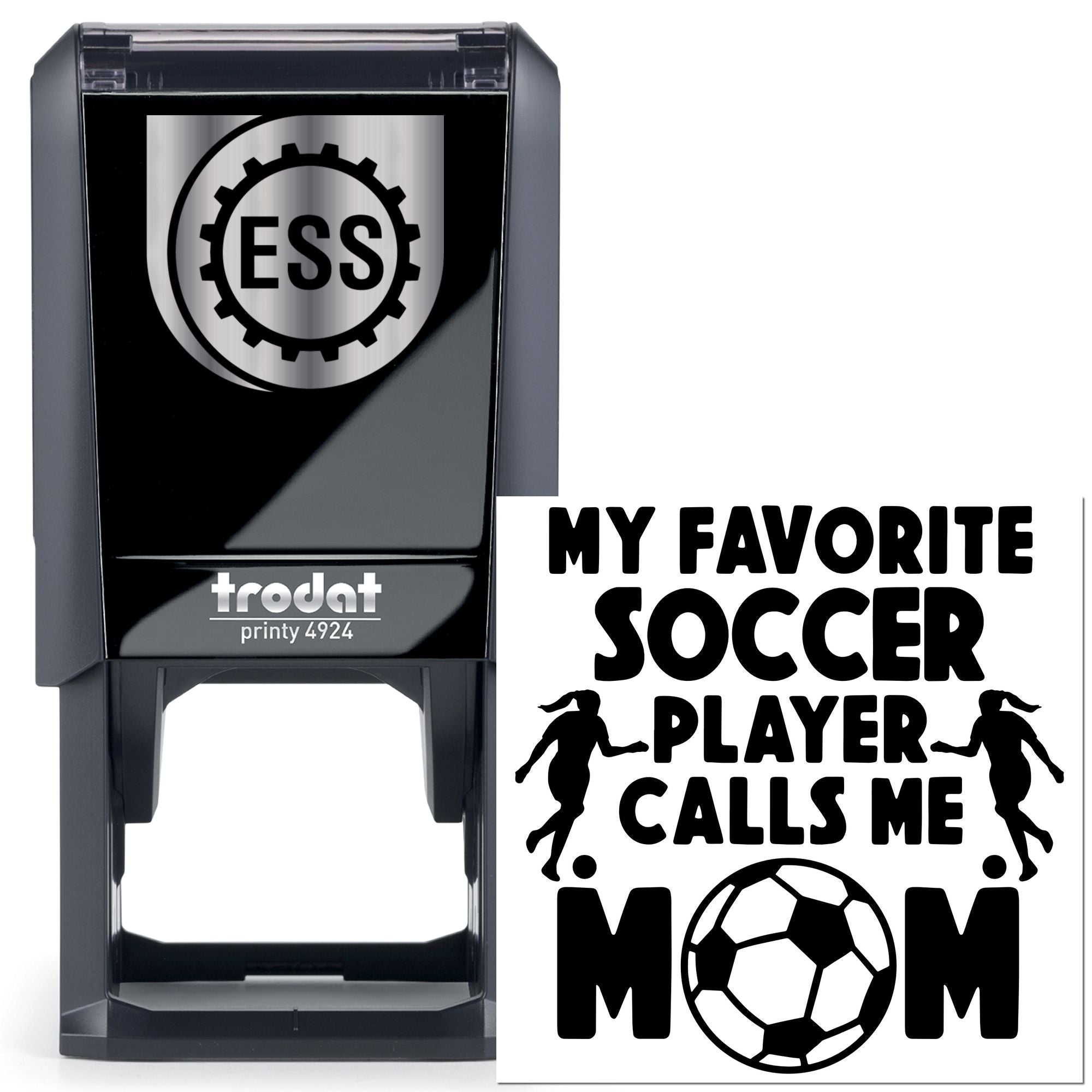Self-Inking Soccer Mom Place Card Stamp